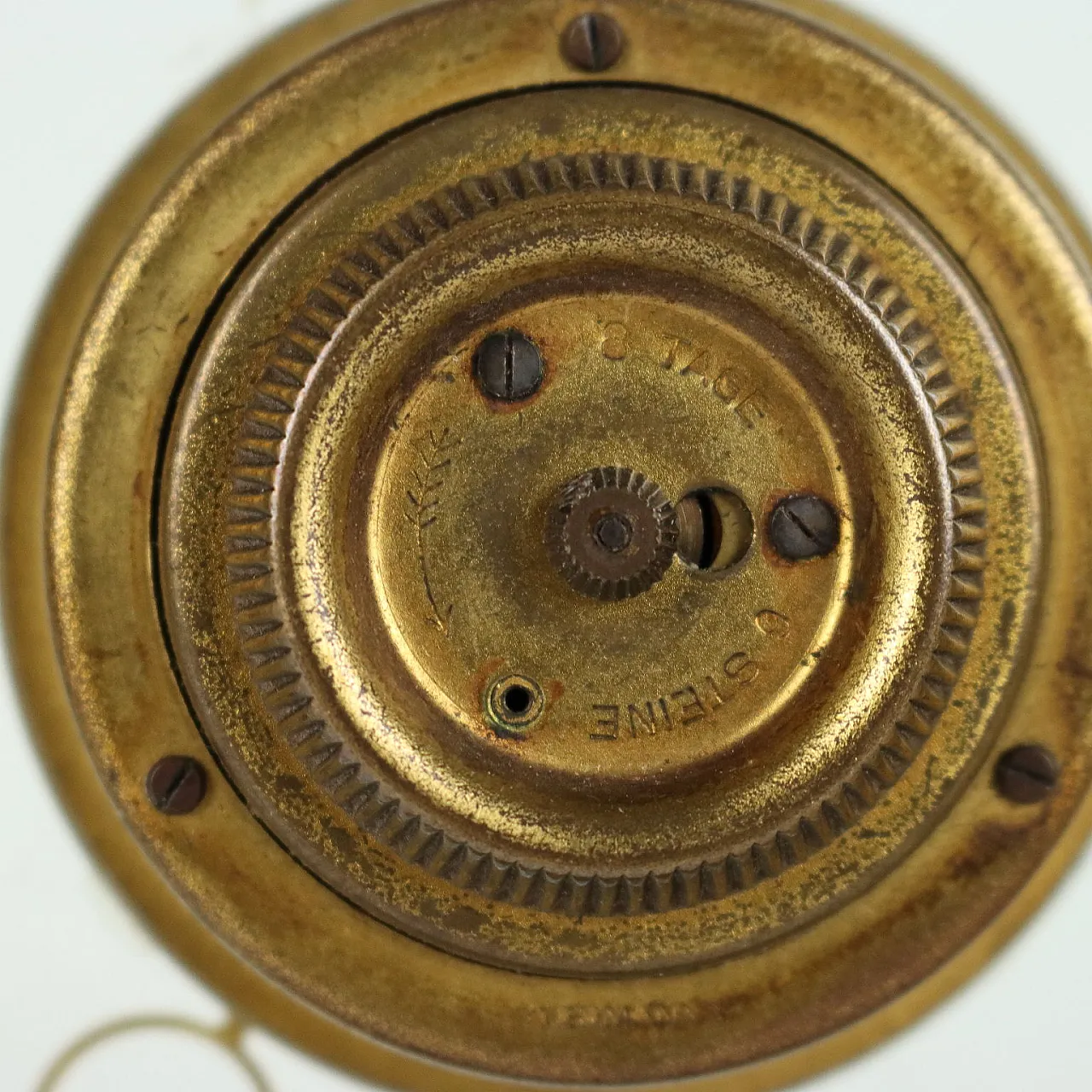 Kienzle table clock in gilded brass, 1950s 9