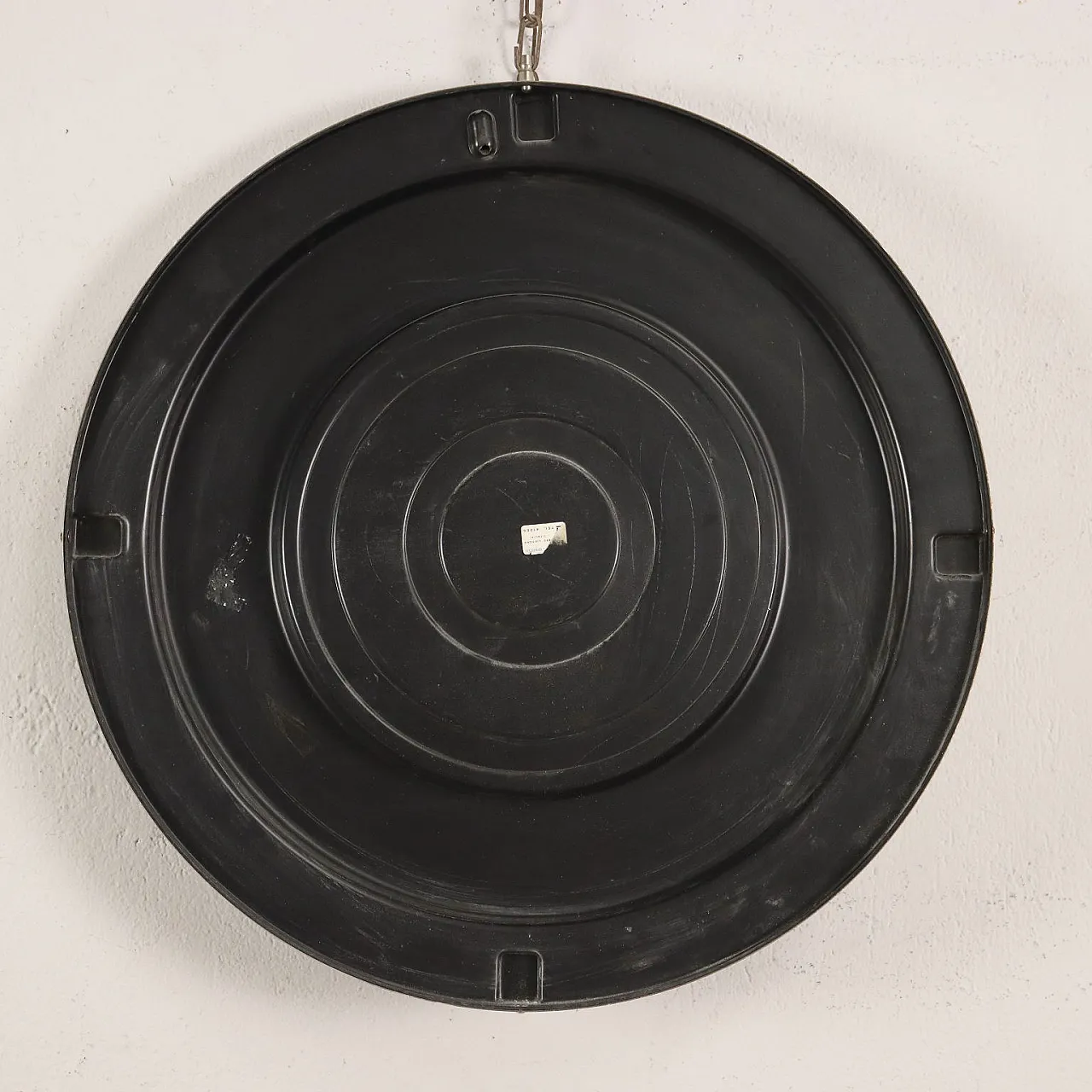 Specchio da parete rotondo in metallo cromato, anni '60 6