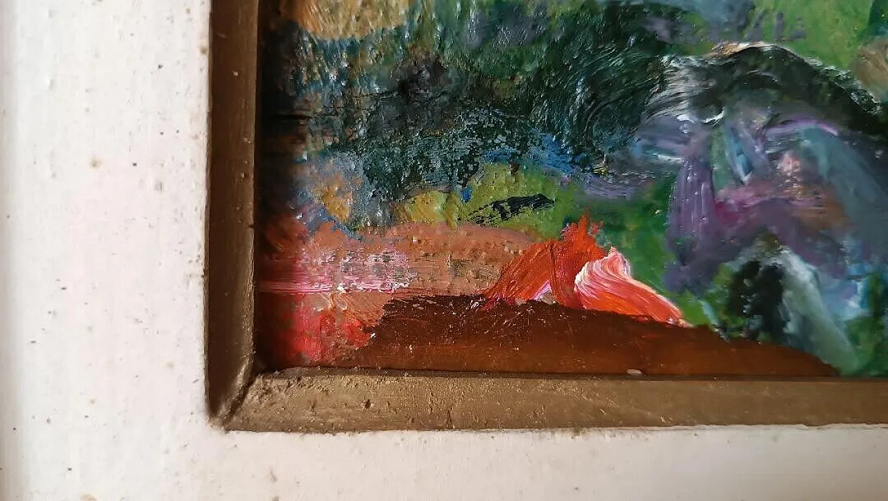 Landscape by Dilvo Lotti, oil on panel, 1930s 11