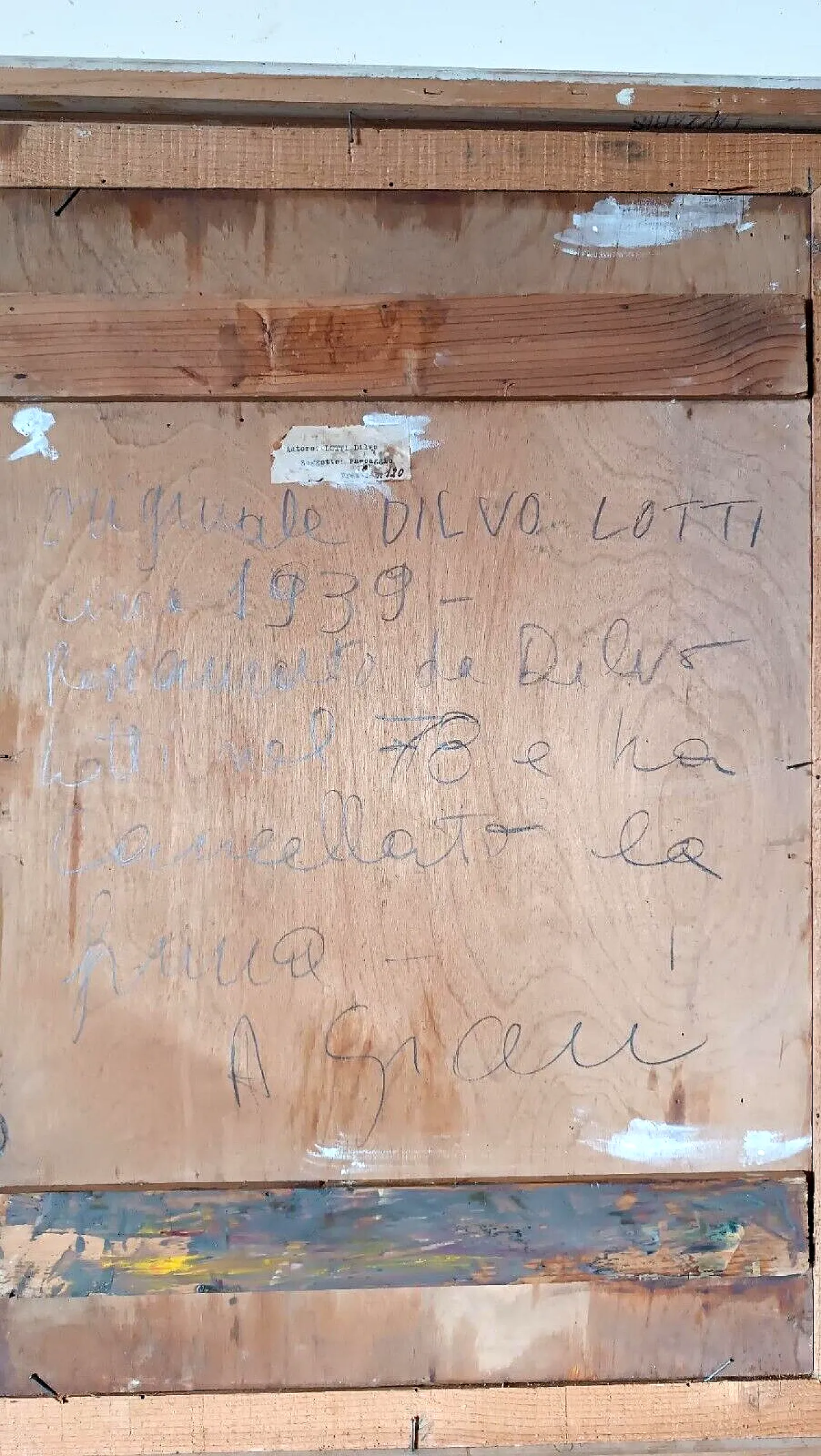 Landscape by Dilvo Lotti, oil on panel, 1930s 14