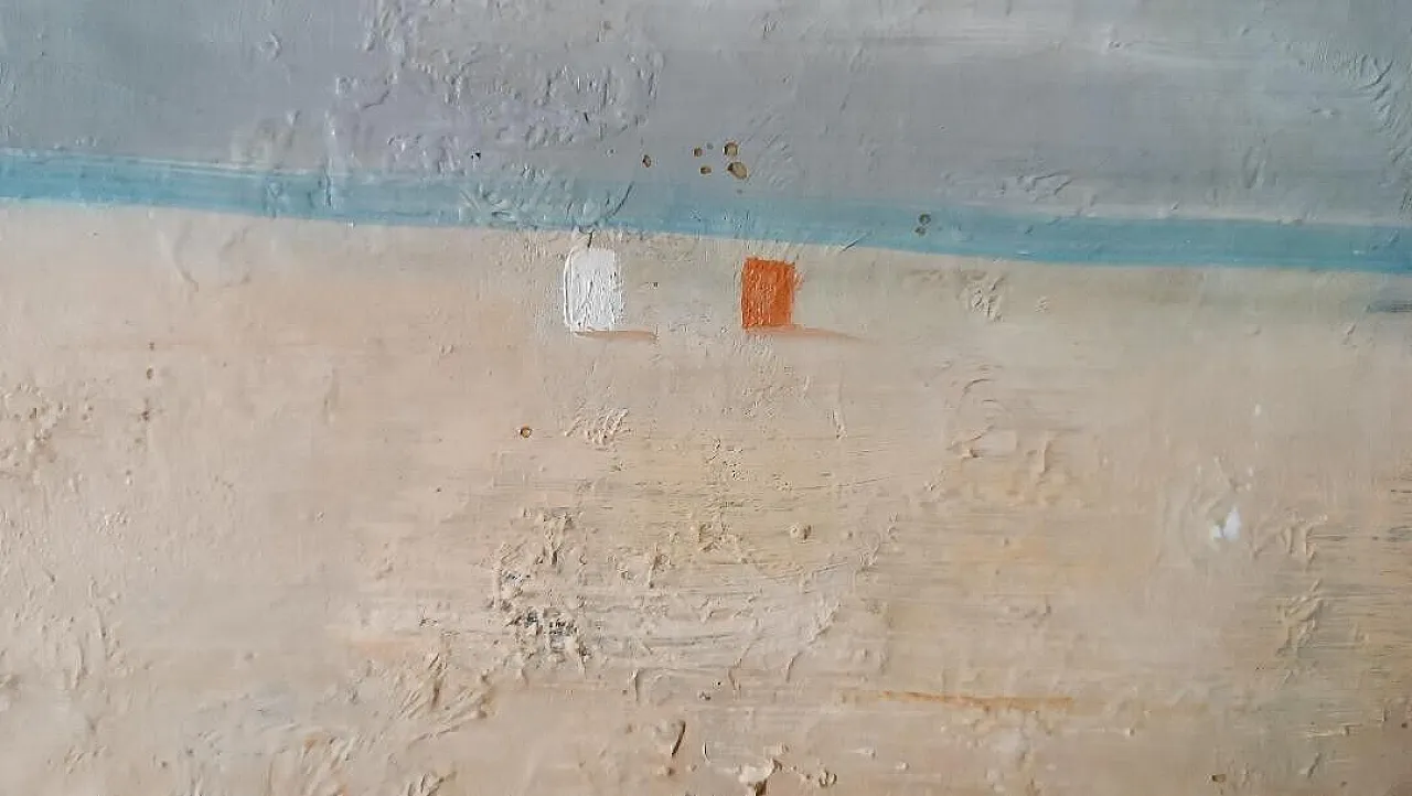 Spiaggia versiliana di Enzo Masieri, olio su tela, '900 3