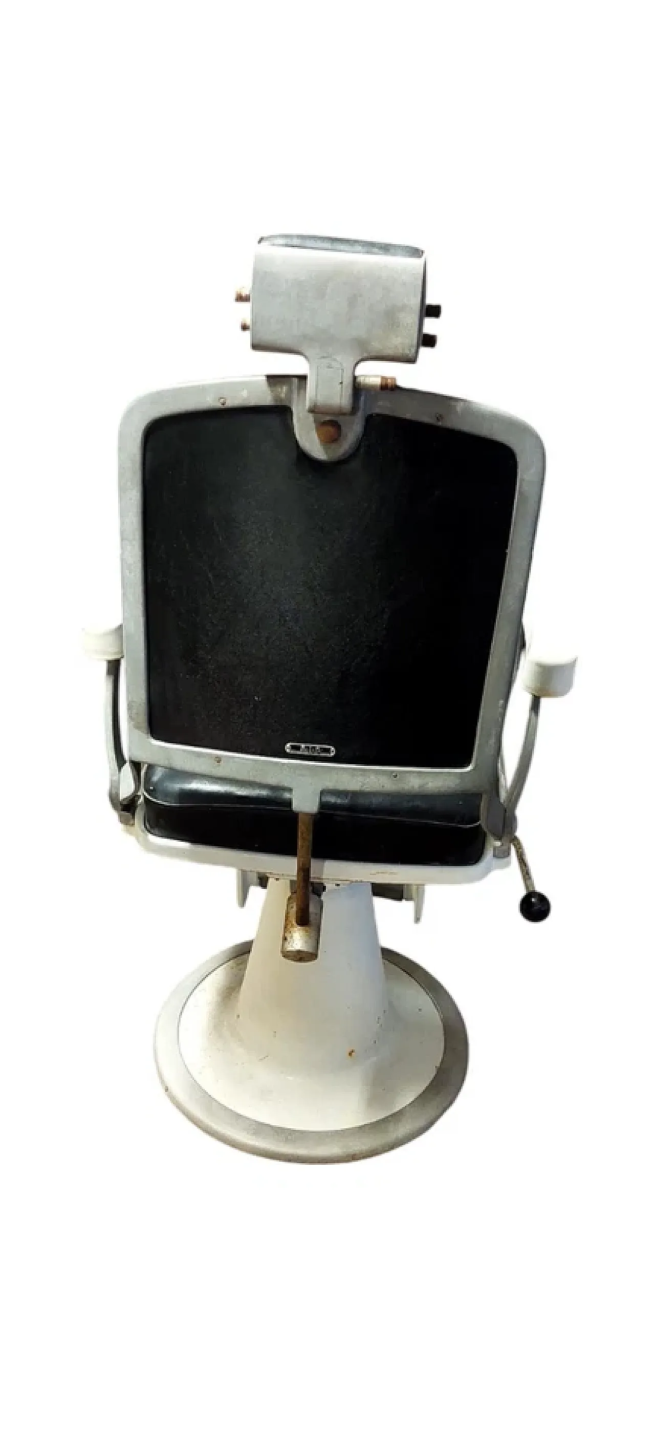 Aluminium and leather barber's armchair, mid-19th century 1