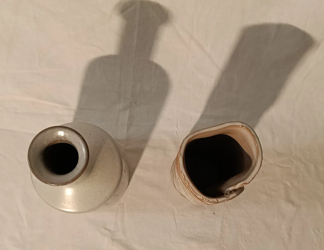 Glazed ceramic bottle and vase by Menozzi, 1970s 19