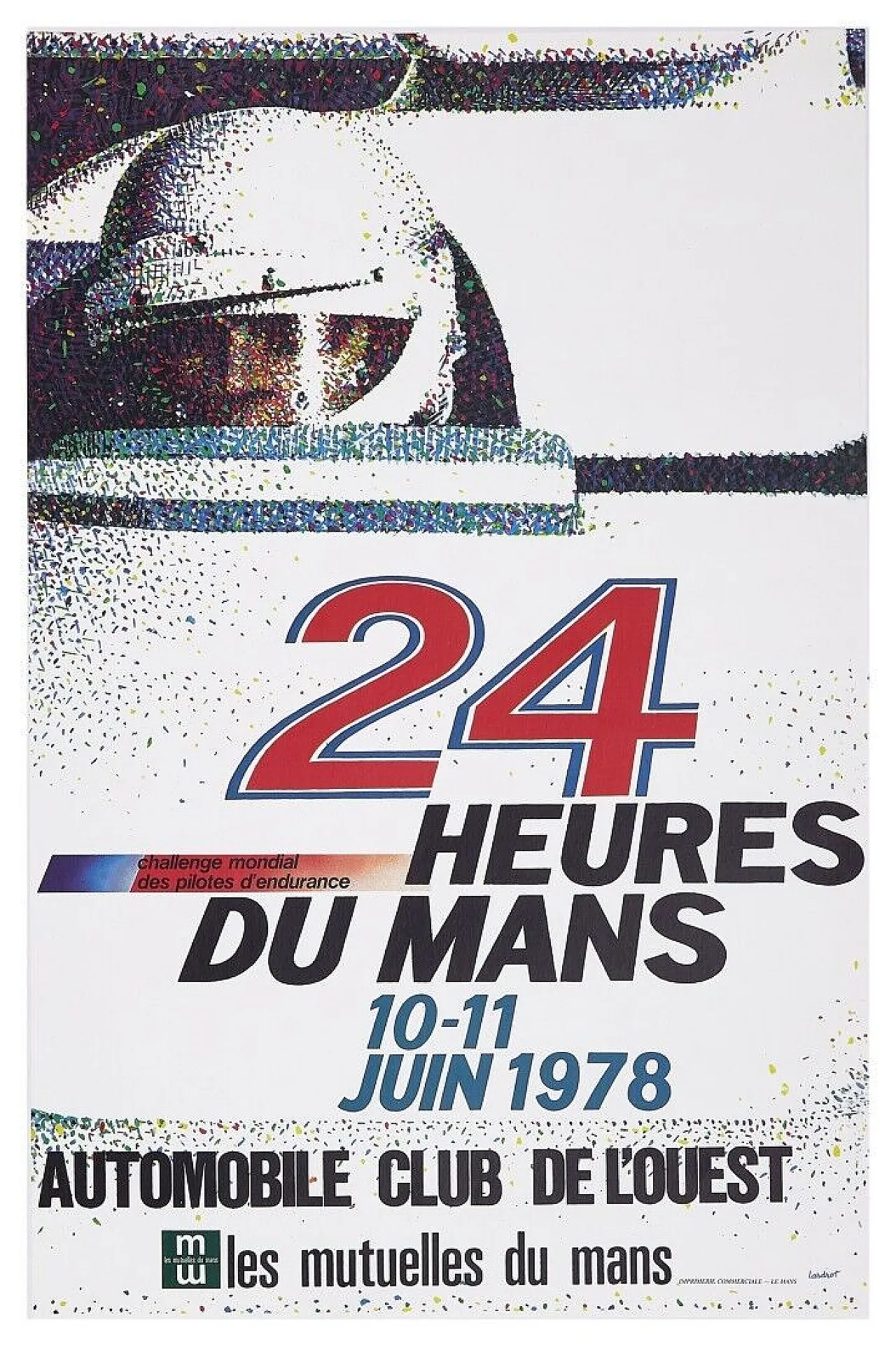 Affiche Poster 24 Heures Du Mans 1983 – Vintage Automobile – Occasion