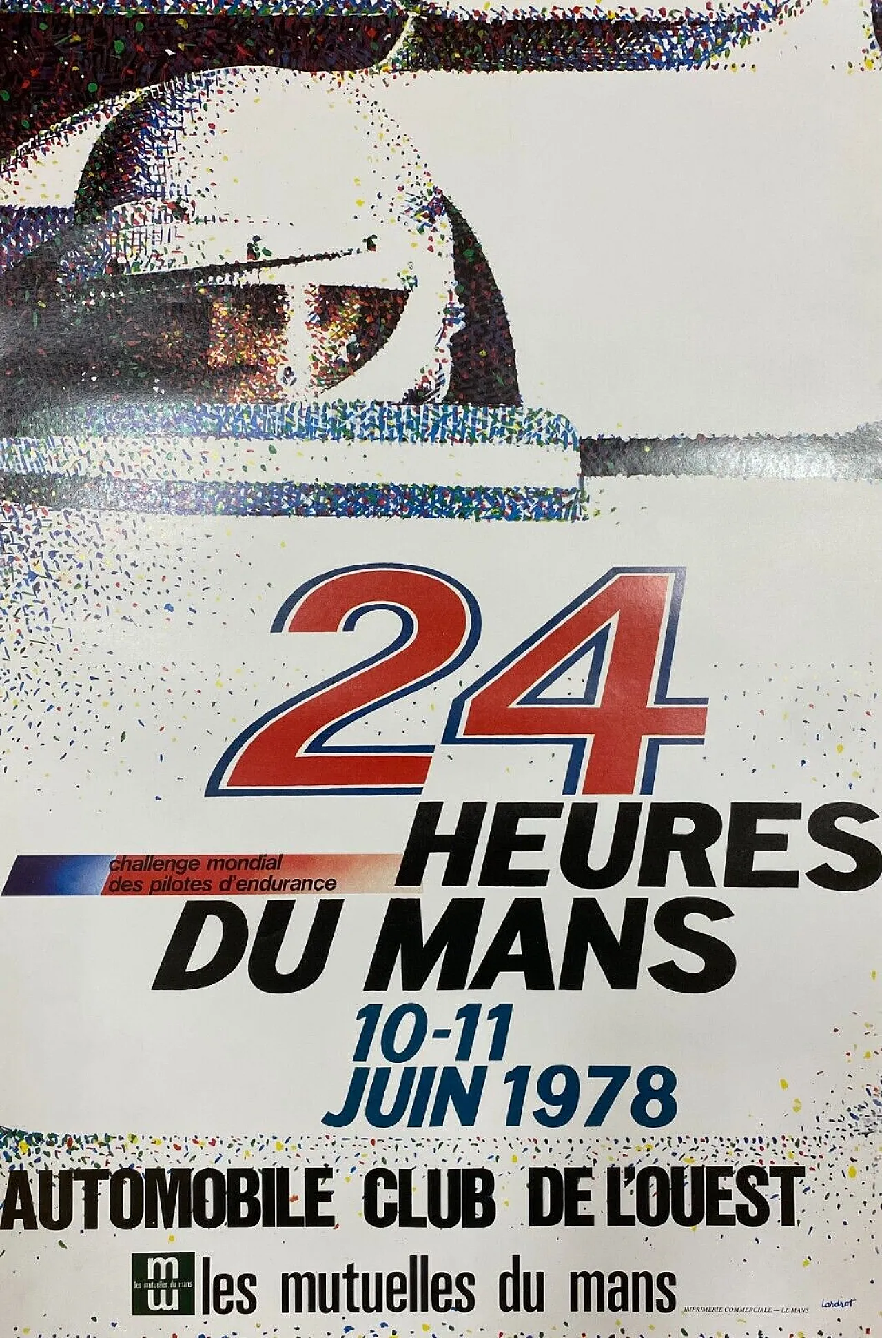 ANONYMOUS, 1978 - 24 HEURES DU MANS - Original vintage affiche printed