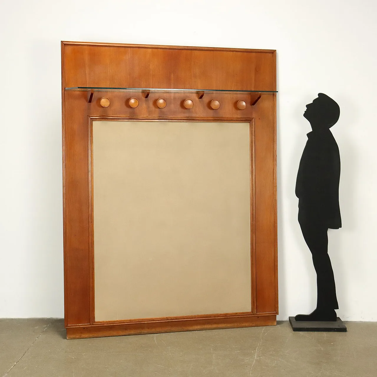 Appendiabiti in acero impiallacciato, metà '900 2