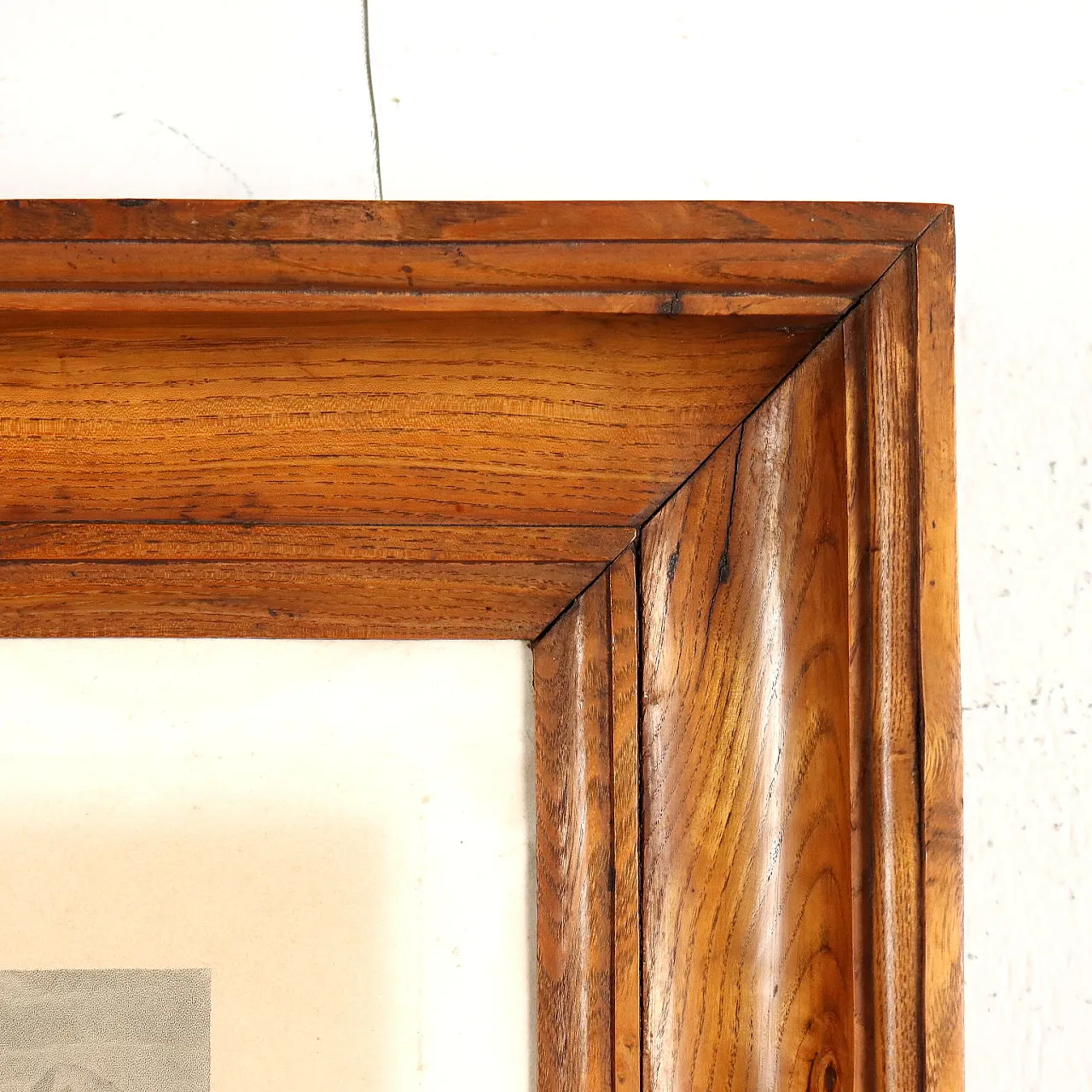 Charge of the adulterous woman, print in elm frame, 19th century 4