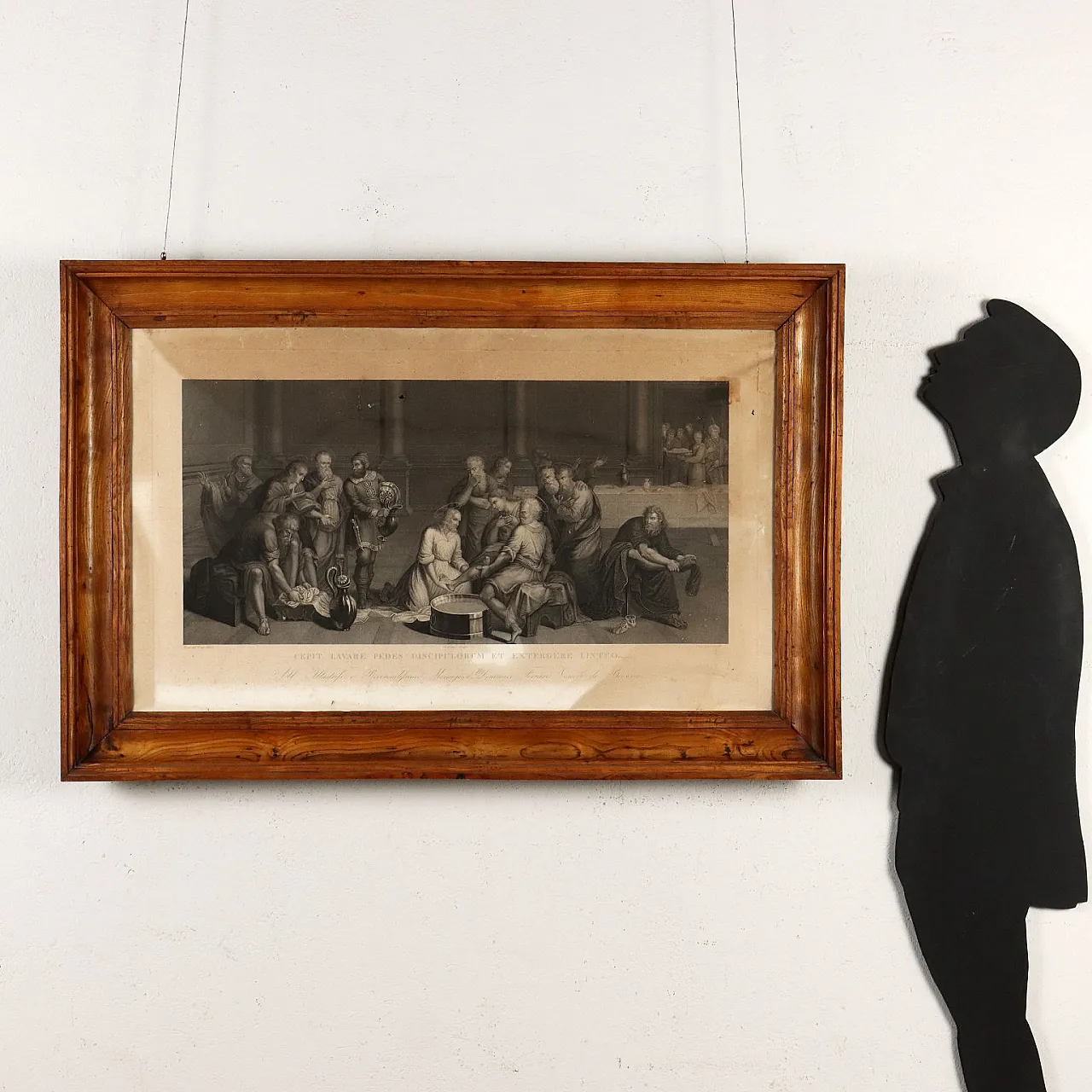 Lavanda dei piedi, stampa in cornice Impero in olmo, '800 2