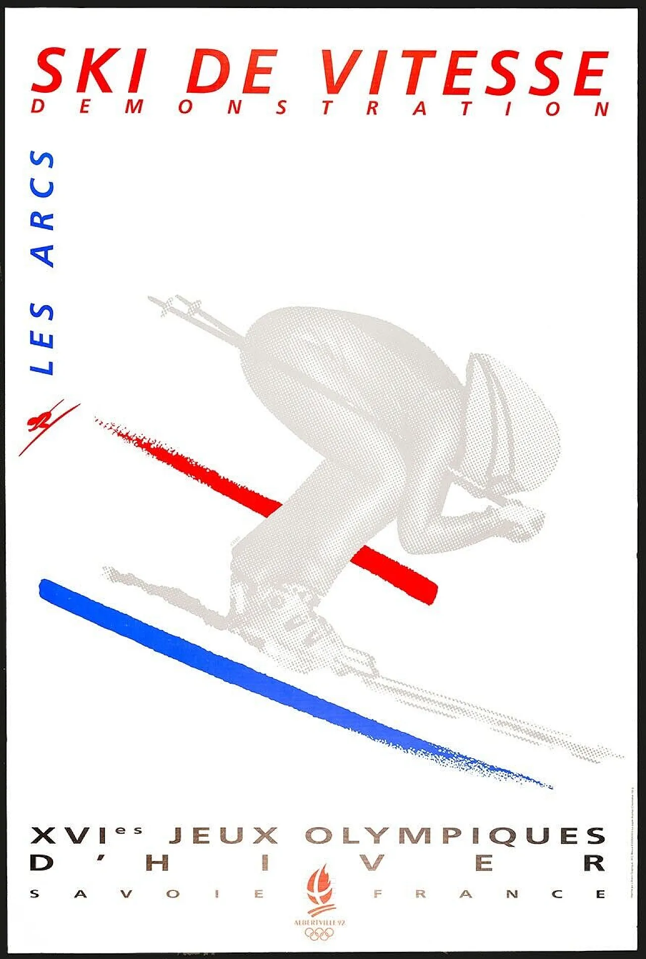 Anonymous, 1992 - Albertville 92 - SPEED SKIING - Original Vintage Poster 1