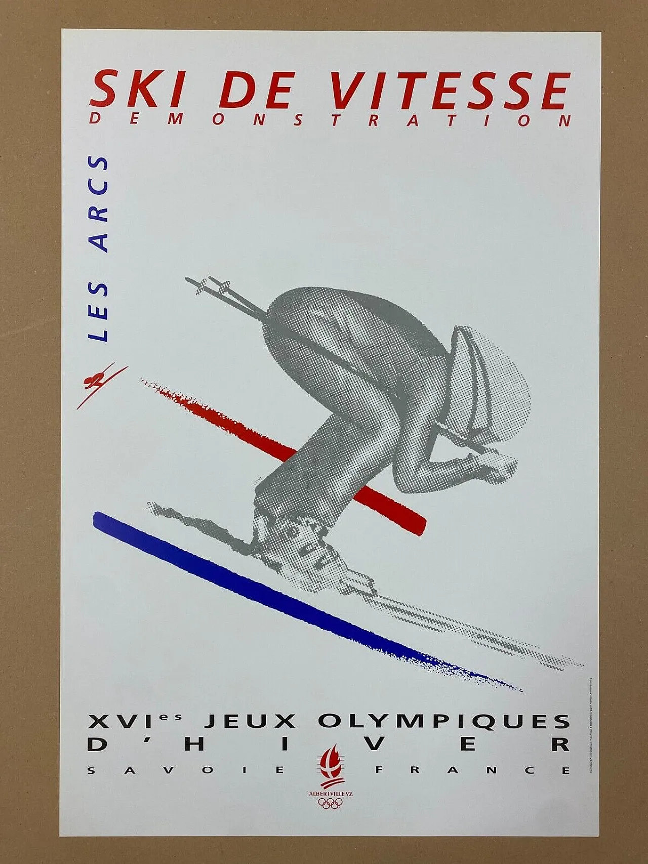 Anonymous, 1992 - Albertville 92 - SPEED SKIING - Original Vintage Poster 3