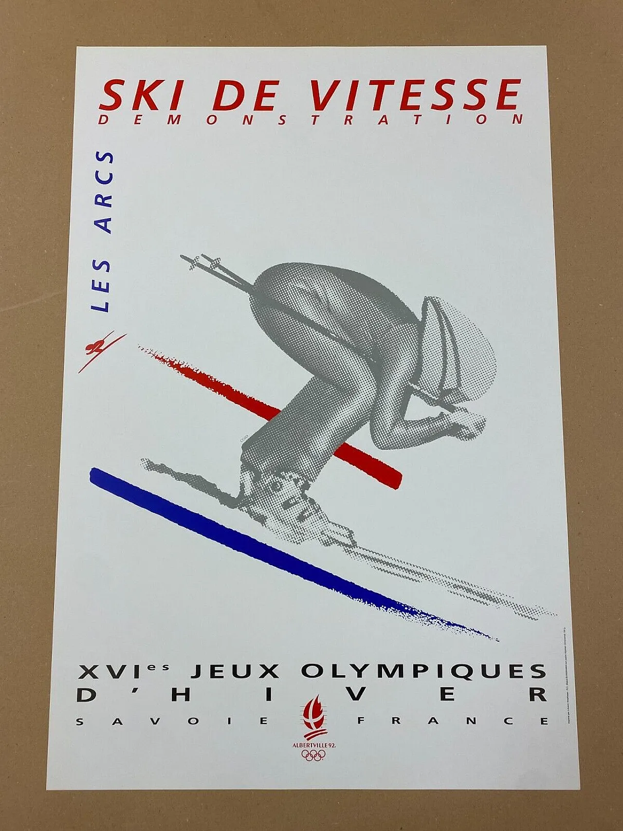 Anonymous, 1992 - Albertville 92 - SPEED SKIING - Original Vintage Poster 4