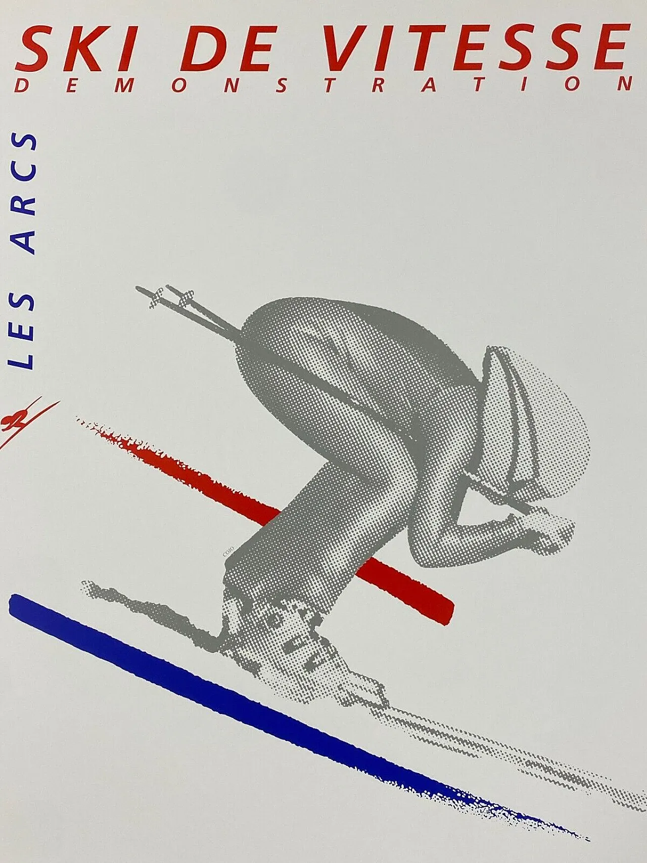 Anonymous, 1992 - Albertville 92 - SPEED SKIING - Original Vintage Poster 12