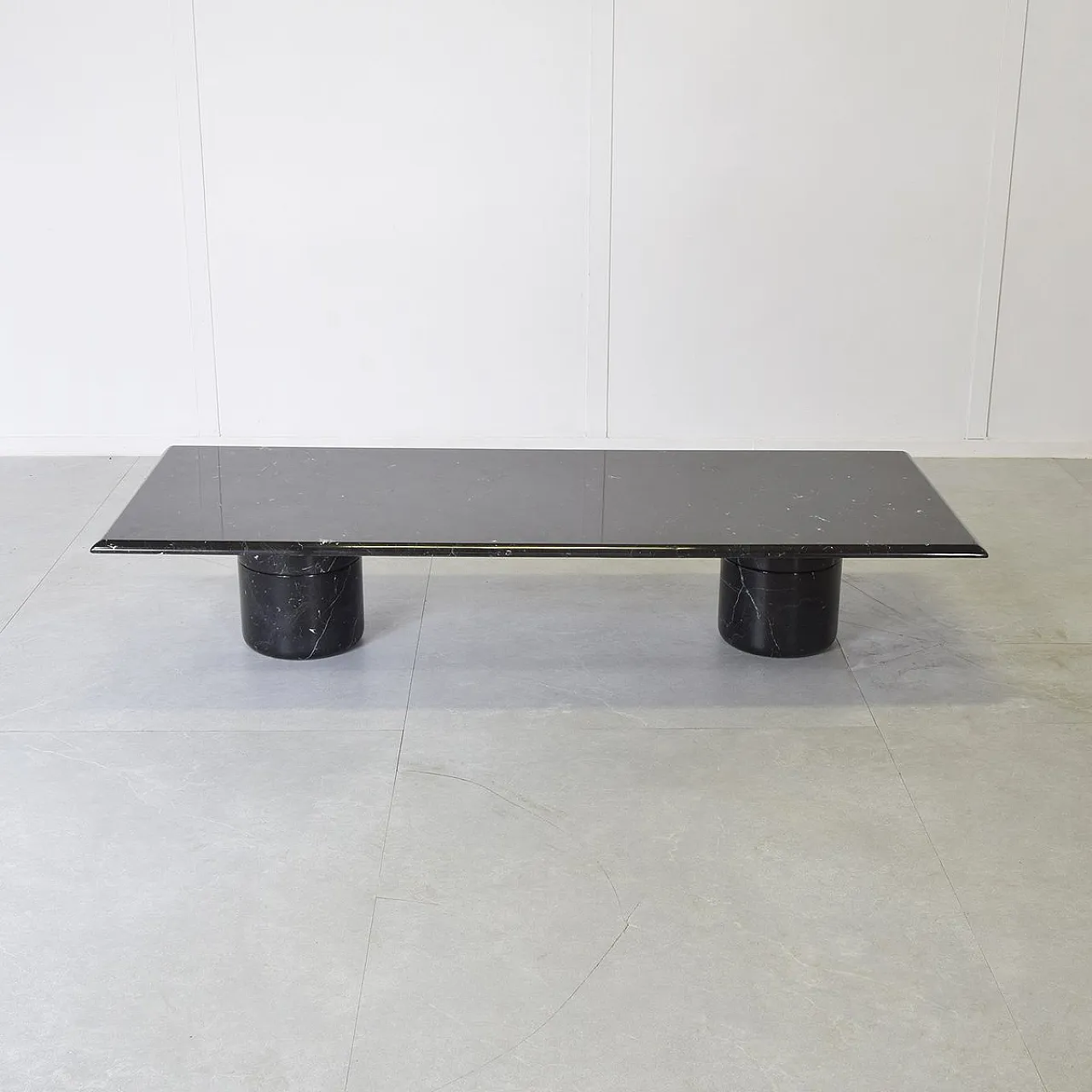 Coffee table in black Marquinia marble by Angelo Mangiarotti, 1980s 3