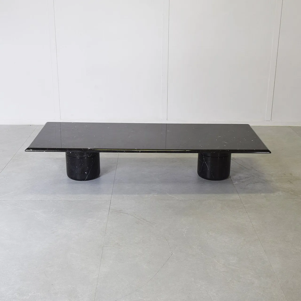 Coffee table in black Marquinia marble by Angelo Mangiarotti, 1980s 4