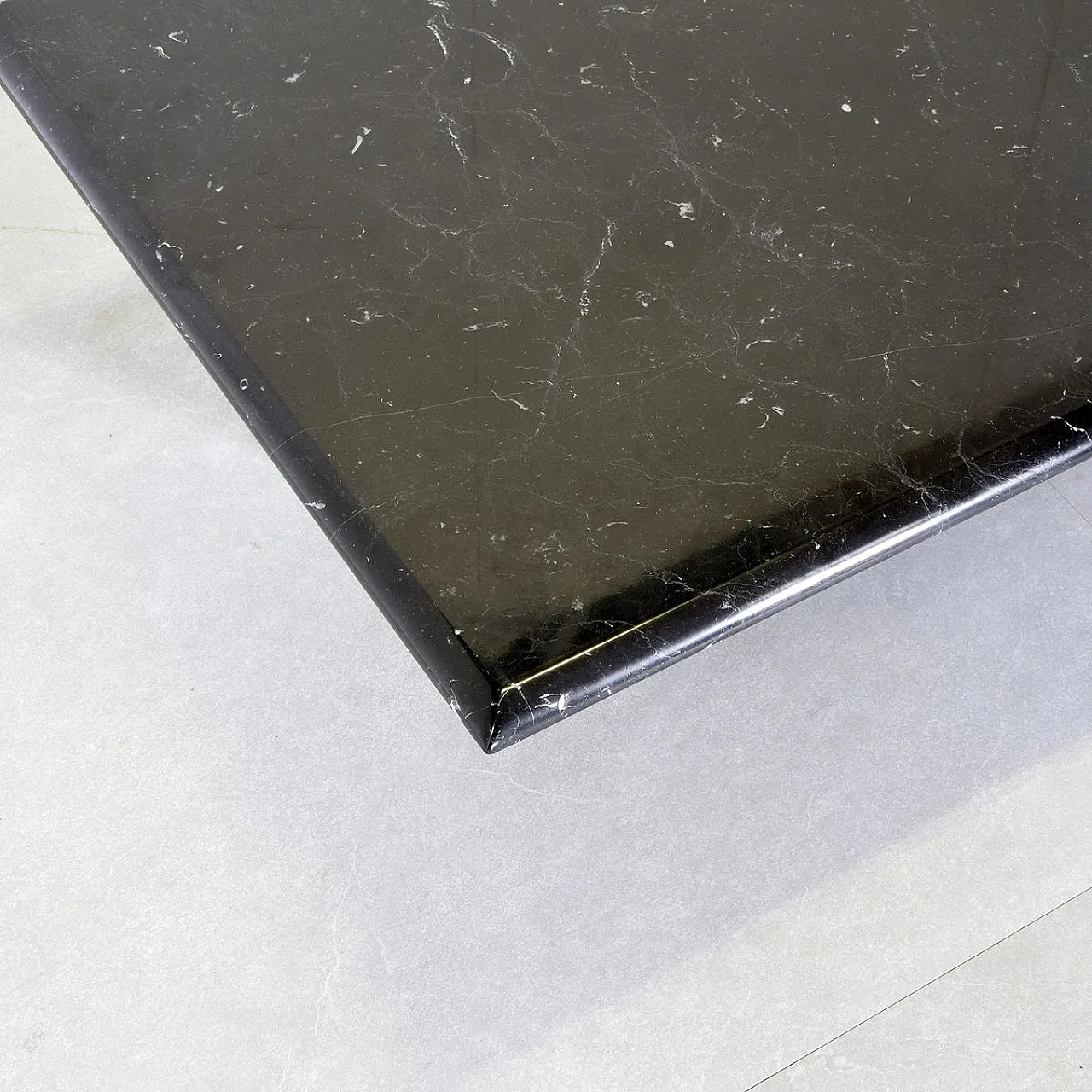 Coffee table in black Marquinia marble by Angelo Mangiarotti, 1980s 6