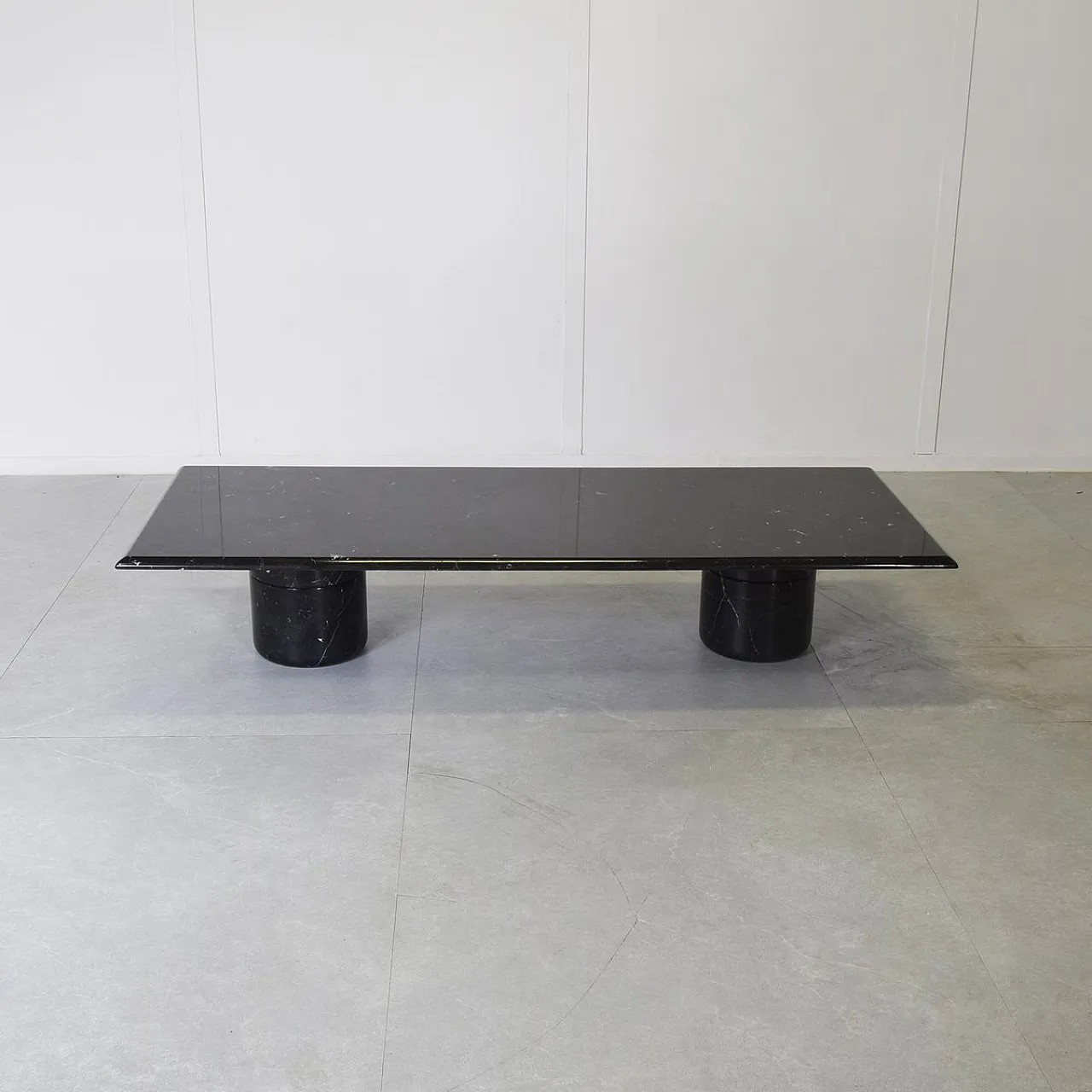 Coffee table in black Marquinia marble by Angelo Mangiarotti, 1980s 7