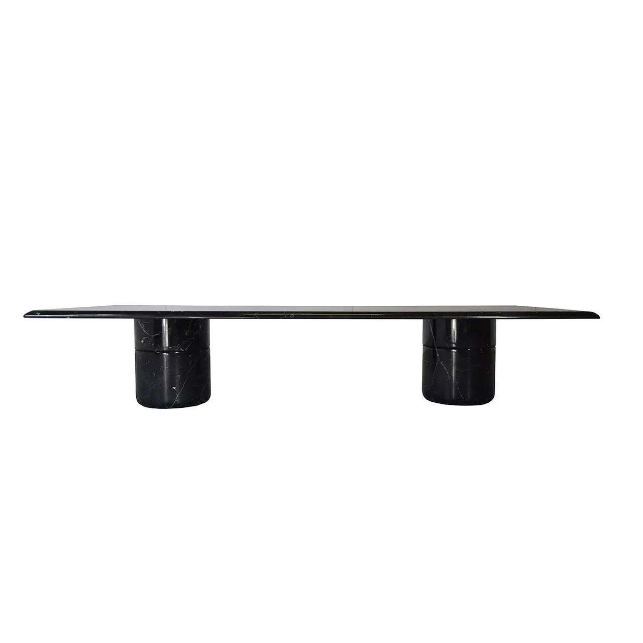 Coffee table in black Marquinia marble by Angelo Mangiarotti, 1980s 8