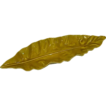 Videopoche in ceramica gialla, anni '70