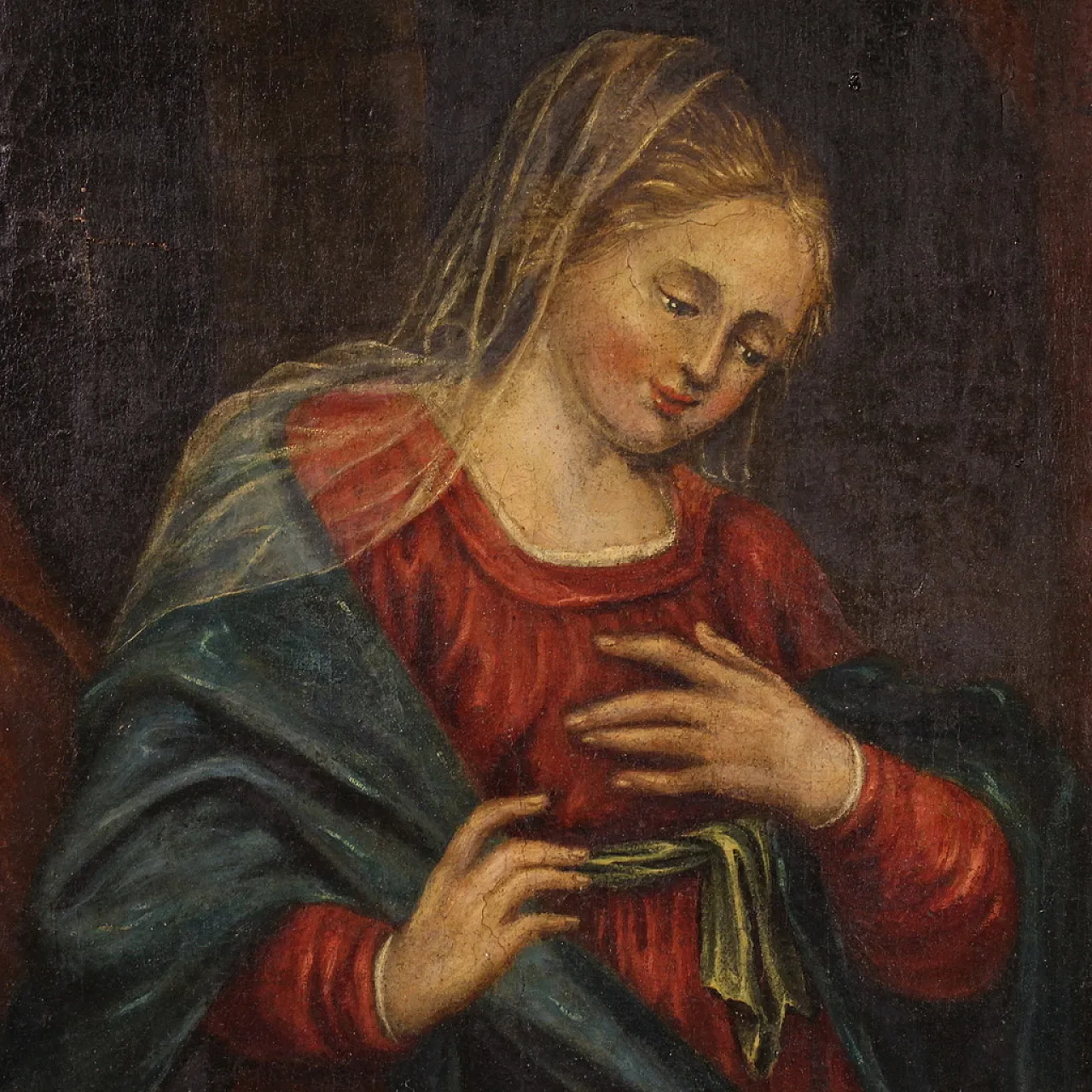 Adorazione dei pastori, dipinto ad olio francese, '600 6