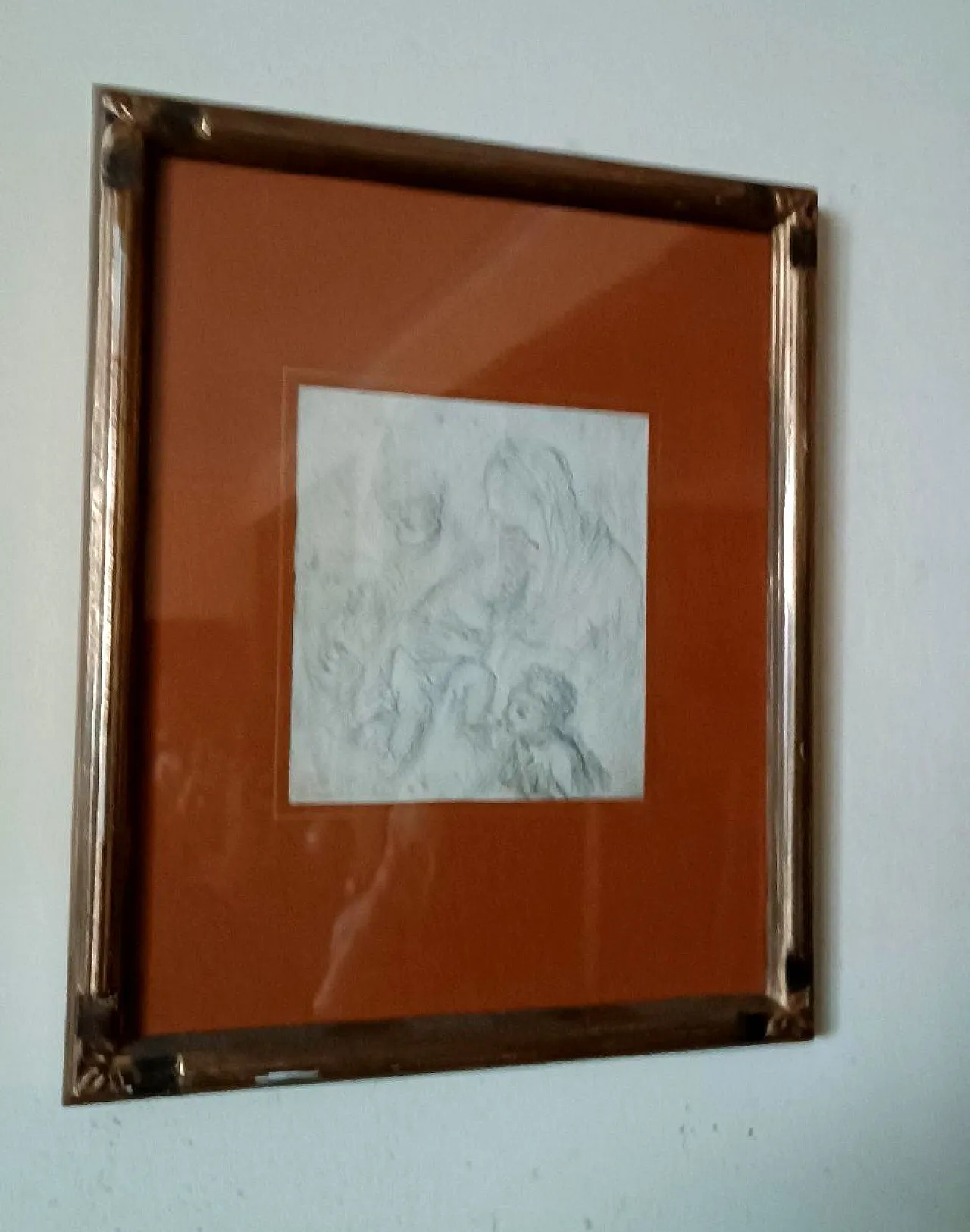 Sacra famiglia, studio di disegno a matita, '700 1