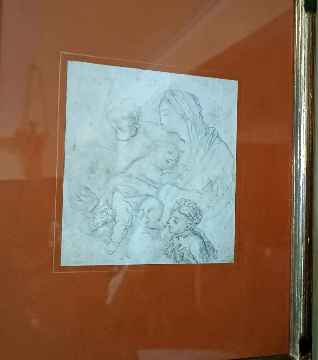Sacra famiglia, studio di disegno a matita, '700 5