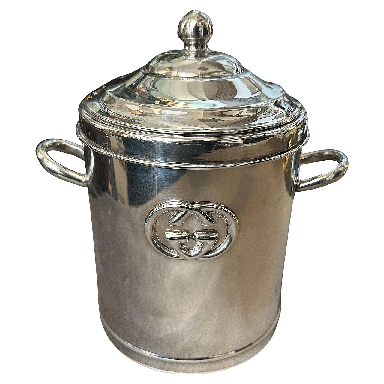 Secchiello per ghiaccio placcato in argento di Gucci Firenze, anni '70 1