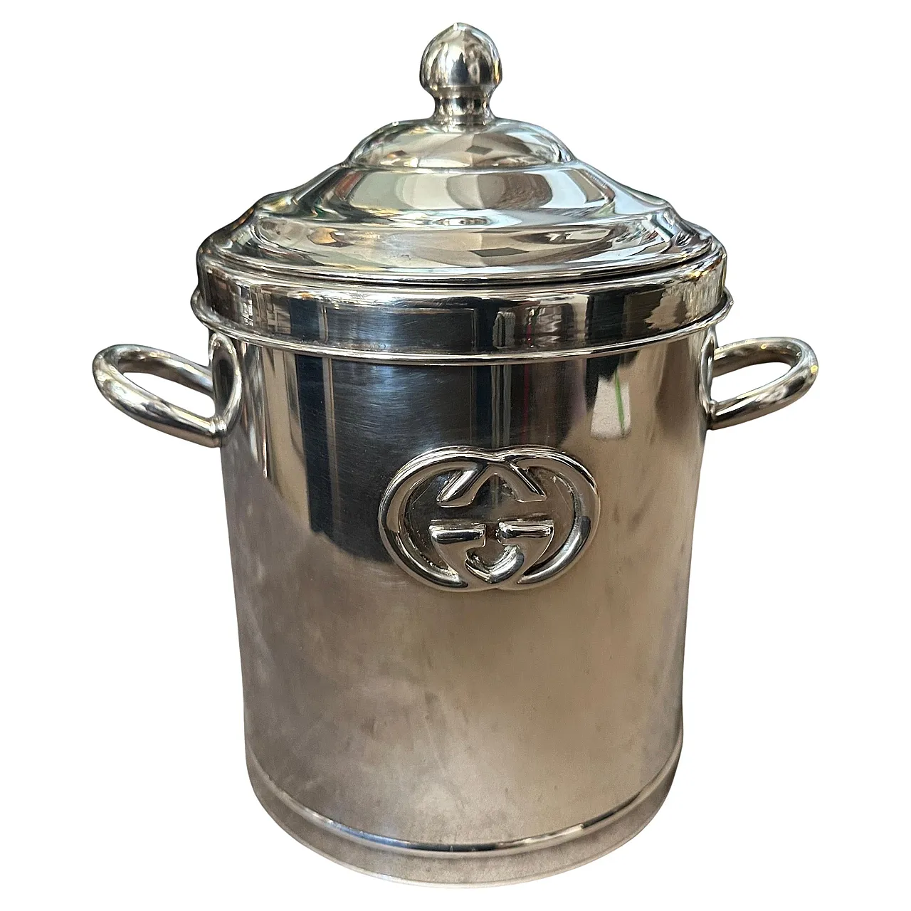 Secchiello per ghiaccio placcato in argento di Gucci Firenze, anni '70 2