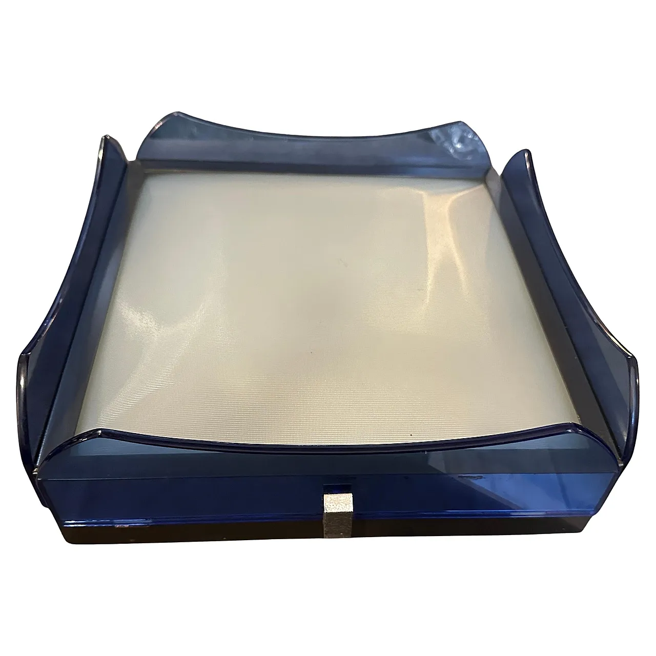 Coppia di applique in vetro blu di Veca, anni '70 2