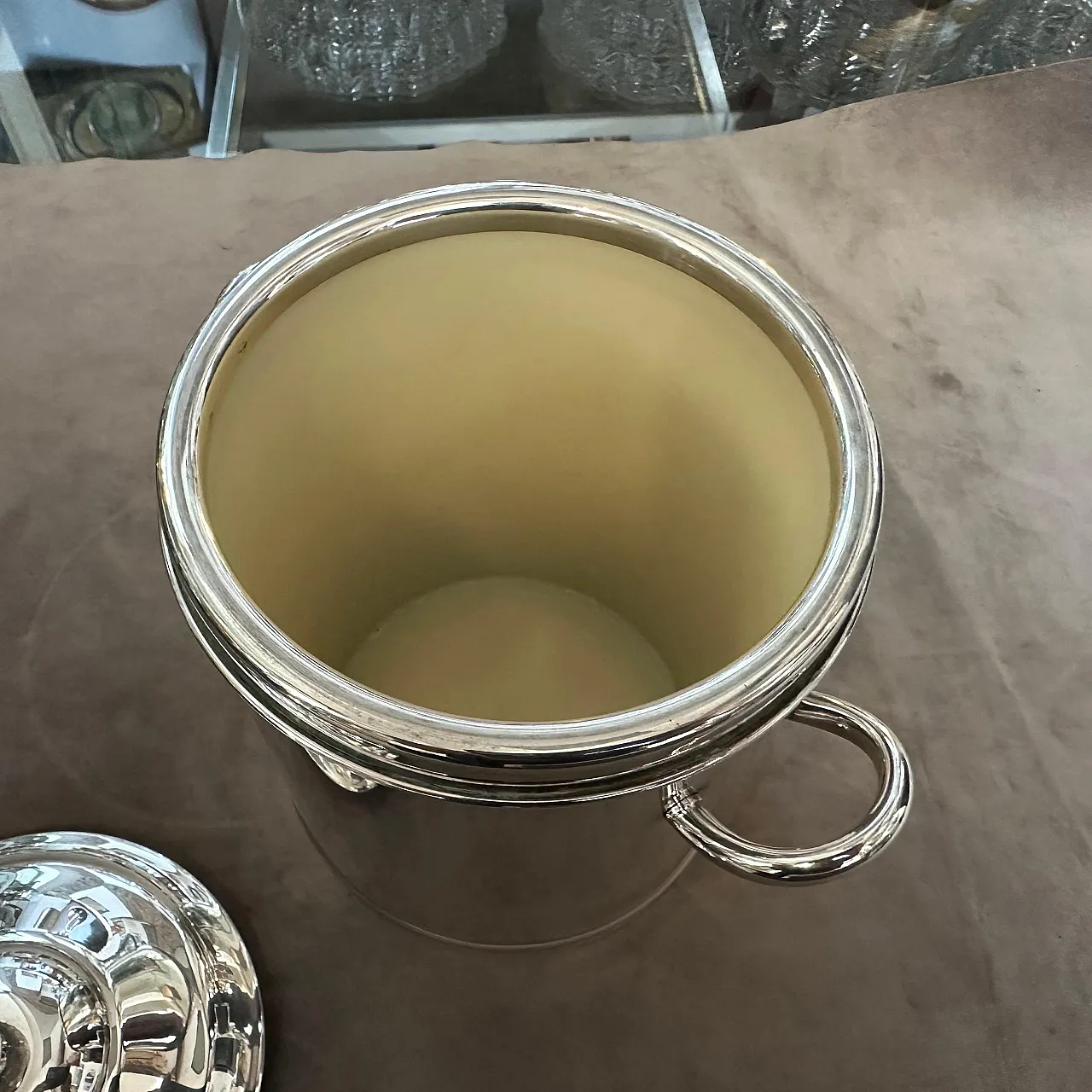 Secchiello per ghiaccio placcato in argento di Gucci Firenze, anni '70 8