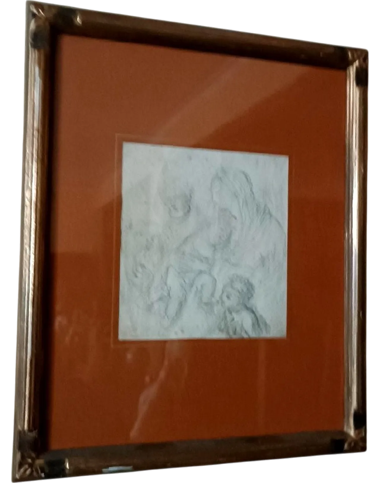 Sacra famiglia, studio di disegno a matita, '700 6