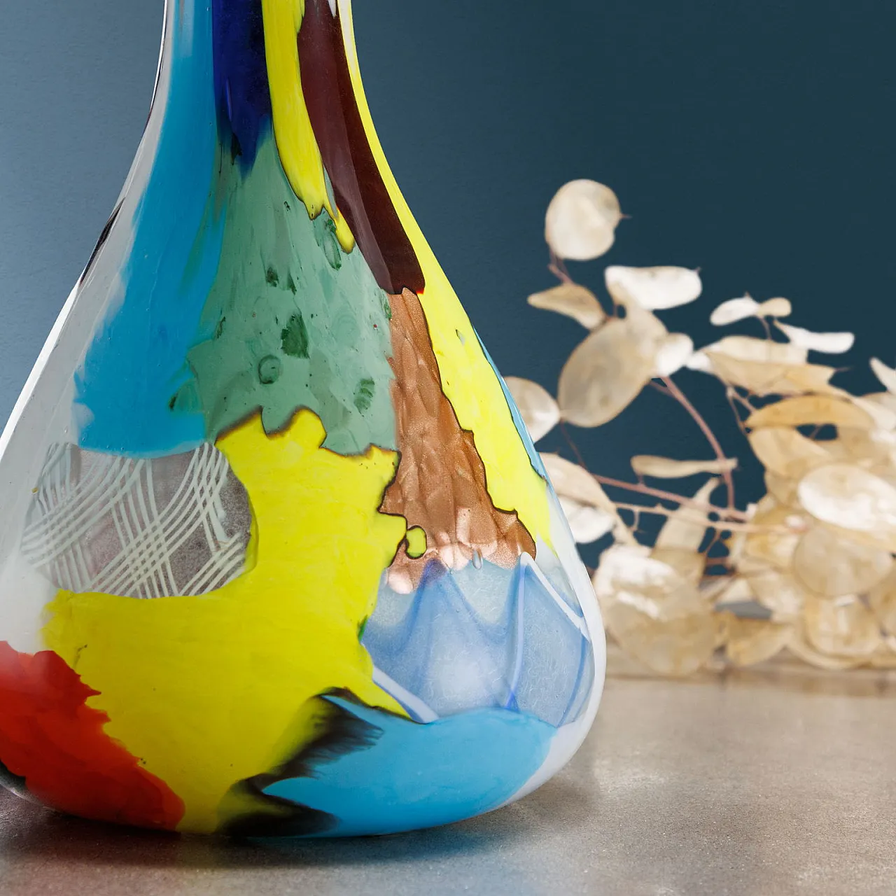 Oriente glass vase by Dino Martens, late 20th century 4