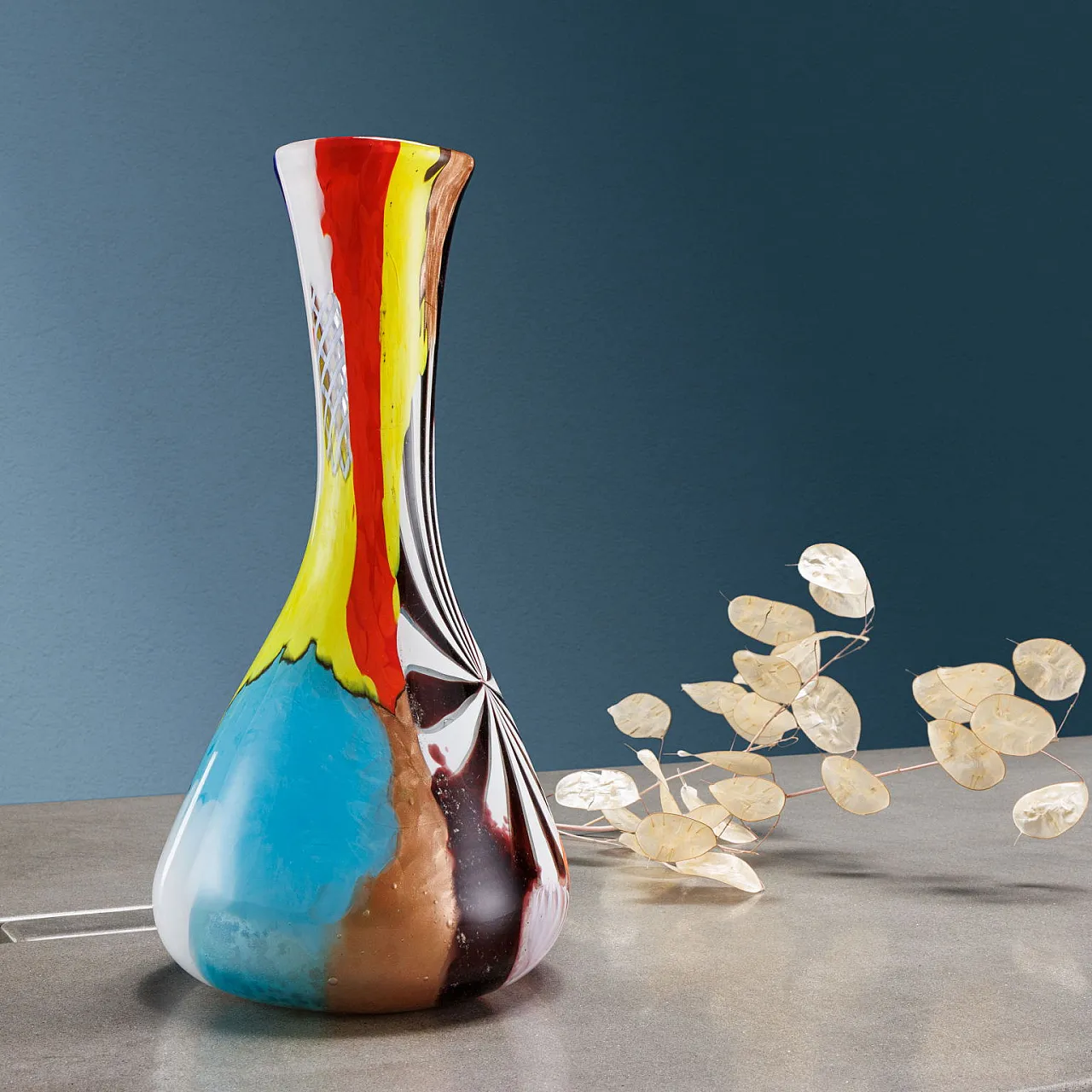 Oriente glass vase by Dino Martens, late 20th century 5
