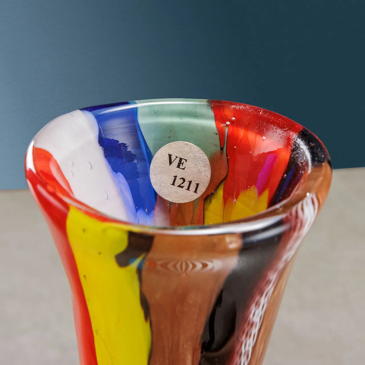 Oriente glass vase by Dino Martens, late 20th century 7