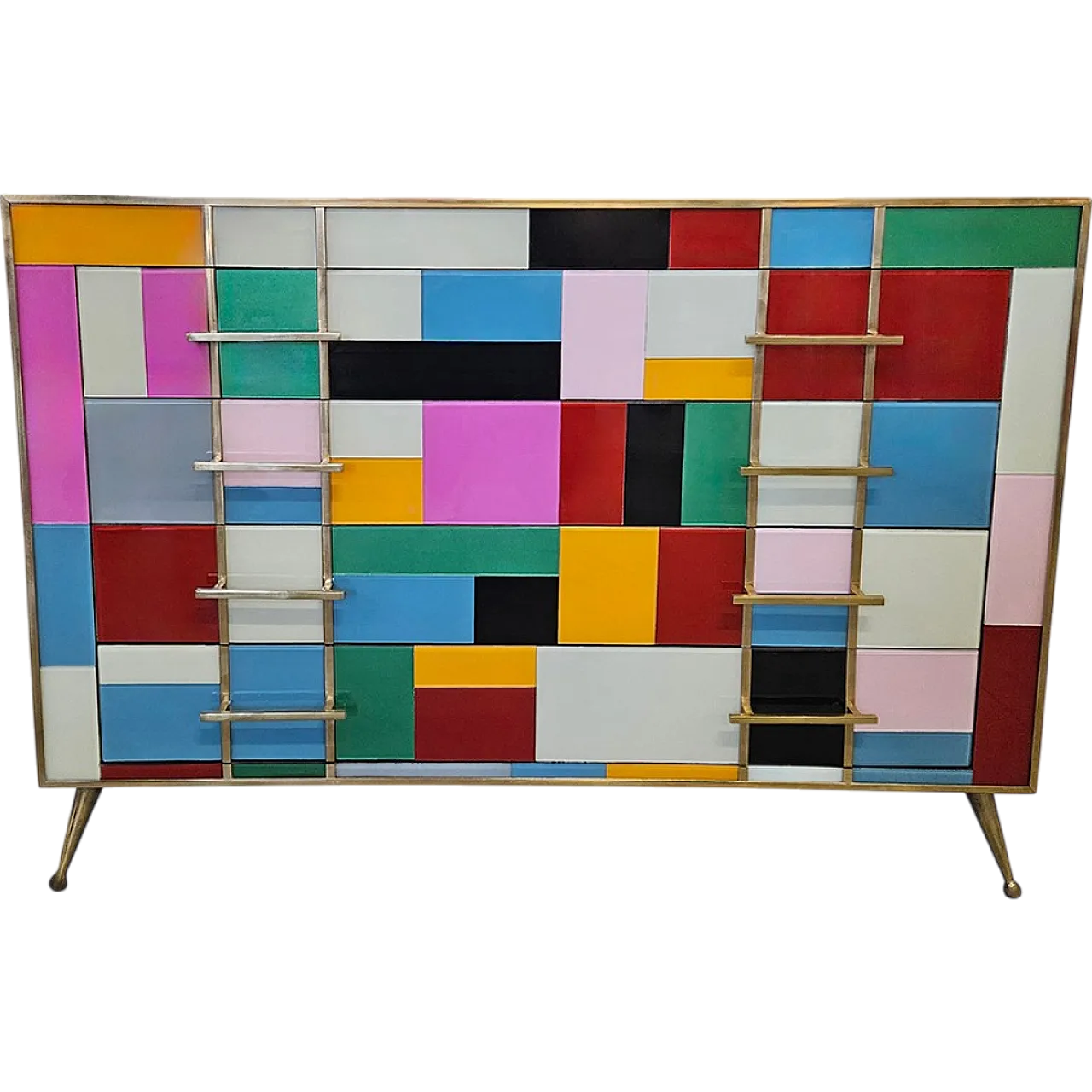 Comò 4 cassetti in vetro colorato 10