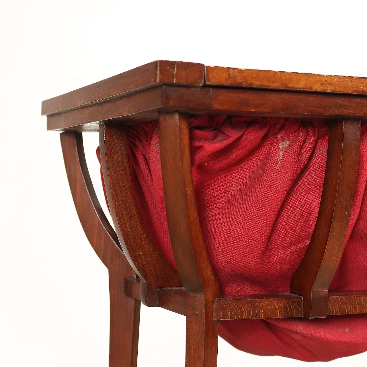 Tavolino porta gomitoli in legno, inizio '900 4