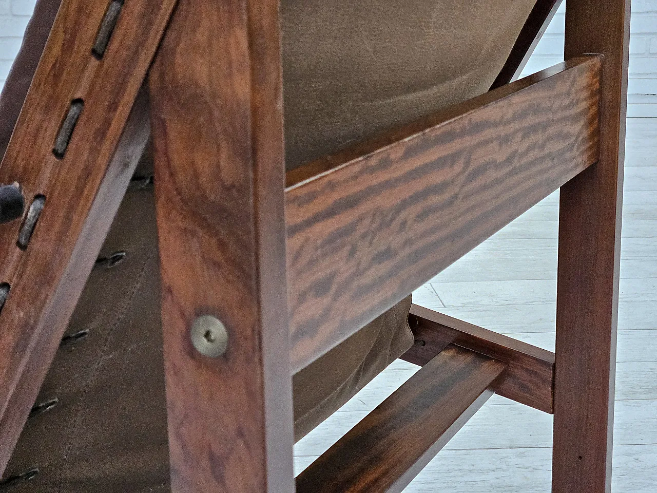 Sedia norvegese di Torbjørn Afdal, "Hunter" in pelle, anni '70 15