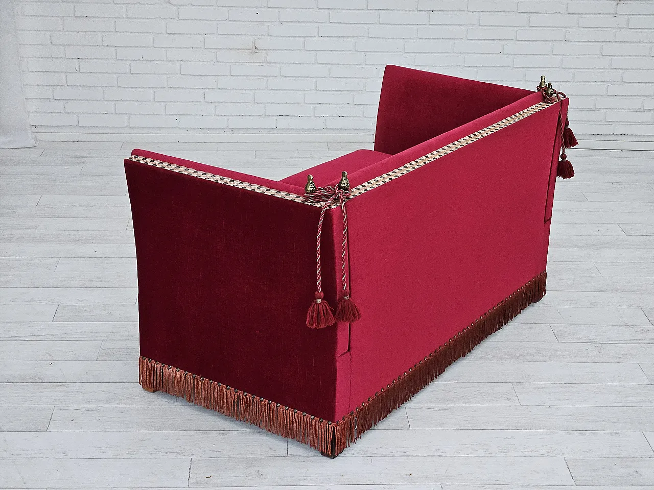 Divano "spagnolo" danese in velluto, anni '70 17