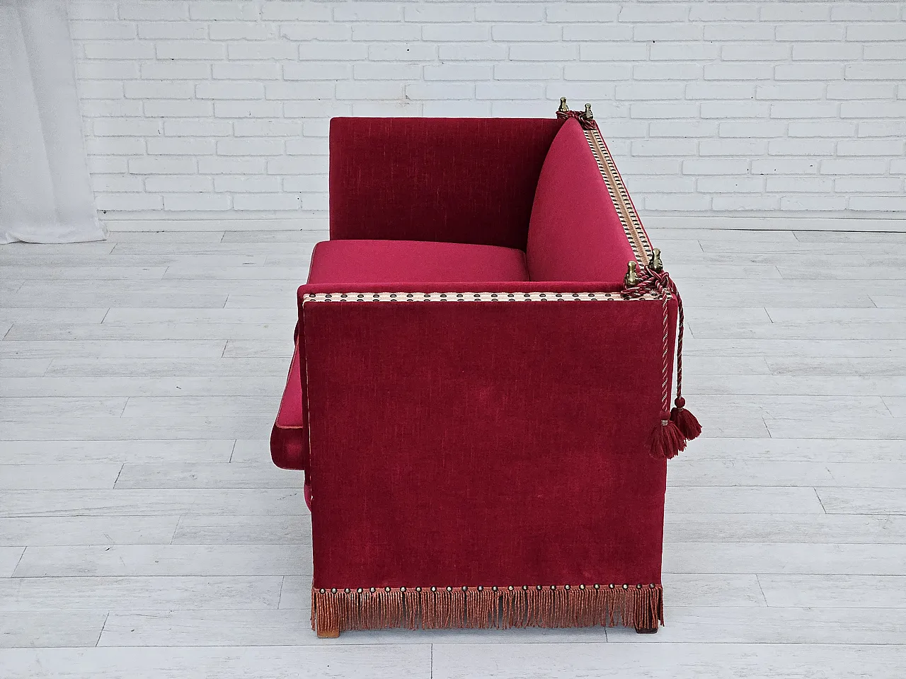 Divano "spagnolo" danese in velluto, anni '70 18