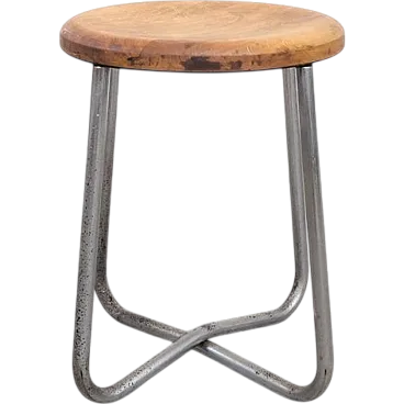 Bauhaus tubular steel Hocker by Karel Ort for Gottwald, 1930s