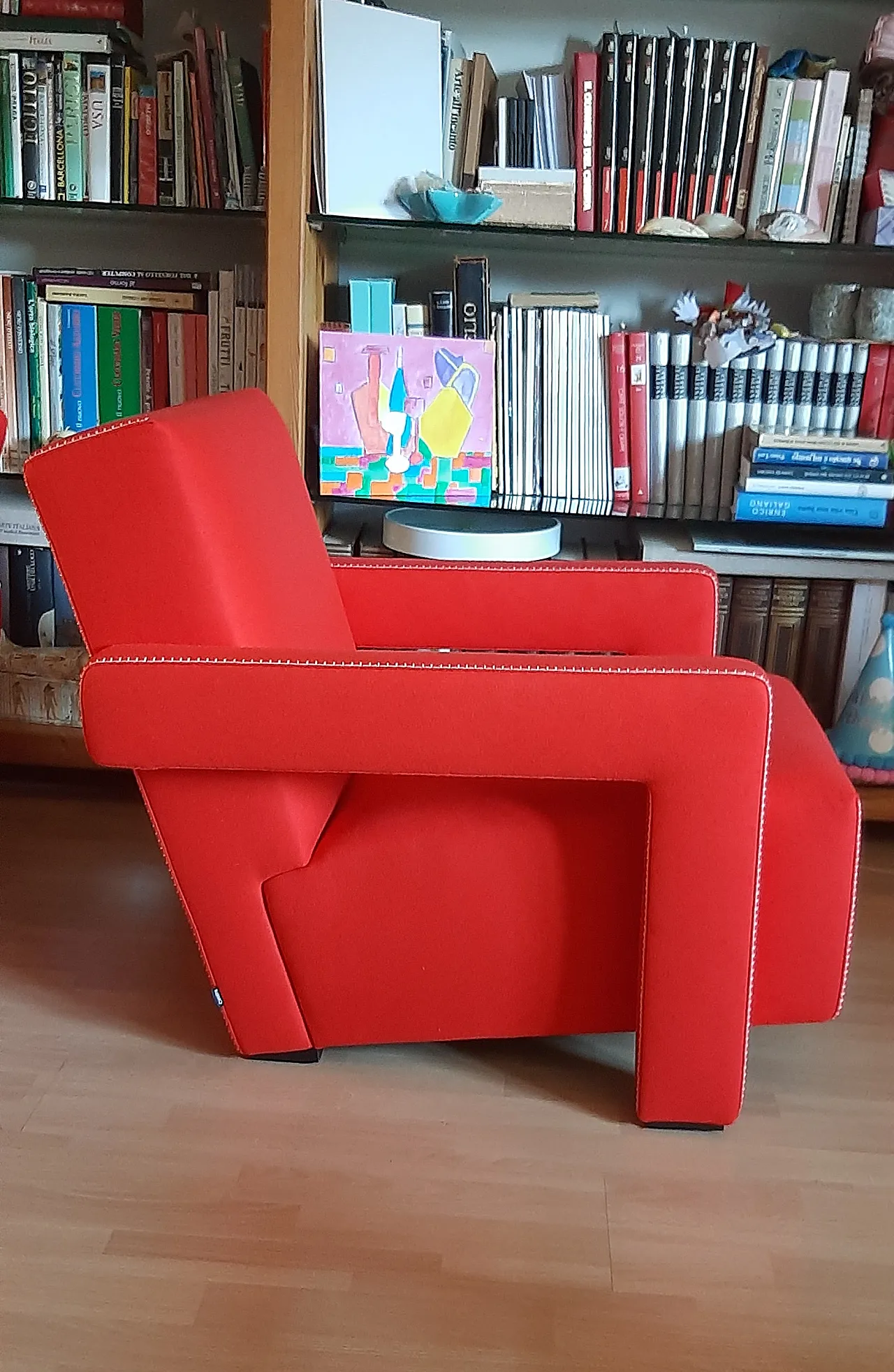 Poltrona Utrecht 637 di Cassina in lana rossa, 2000 12