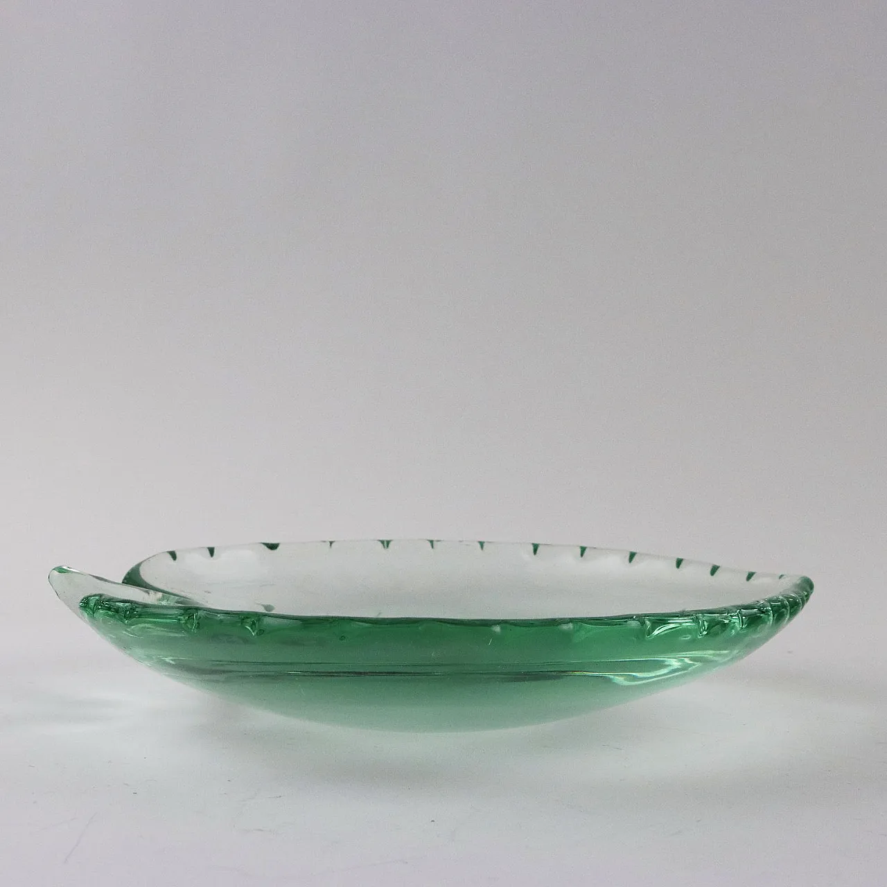 Svuotatasche in vetro di Murano a forma di foglia, anni '50 5