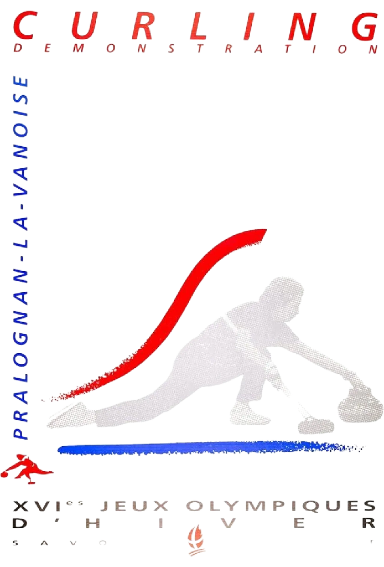 Albertville 92 - Anonymous, 1992 - CURLING - Original vintage poster 17