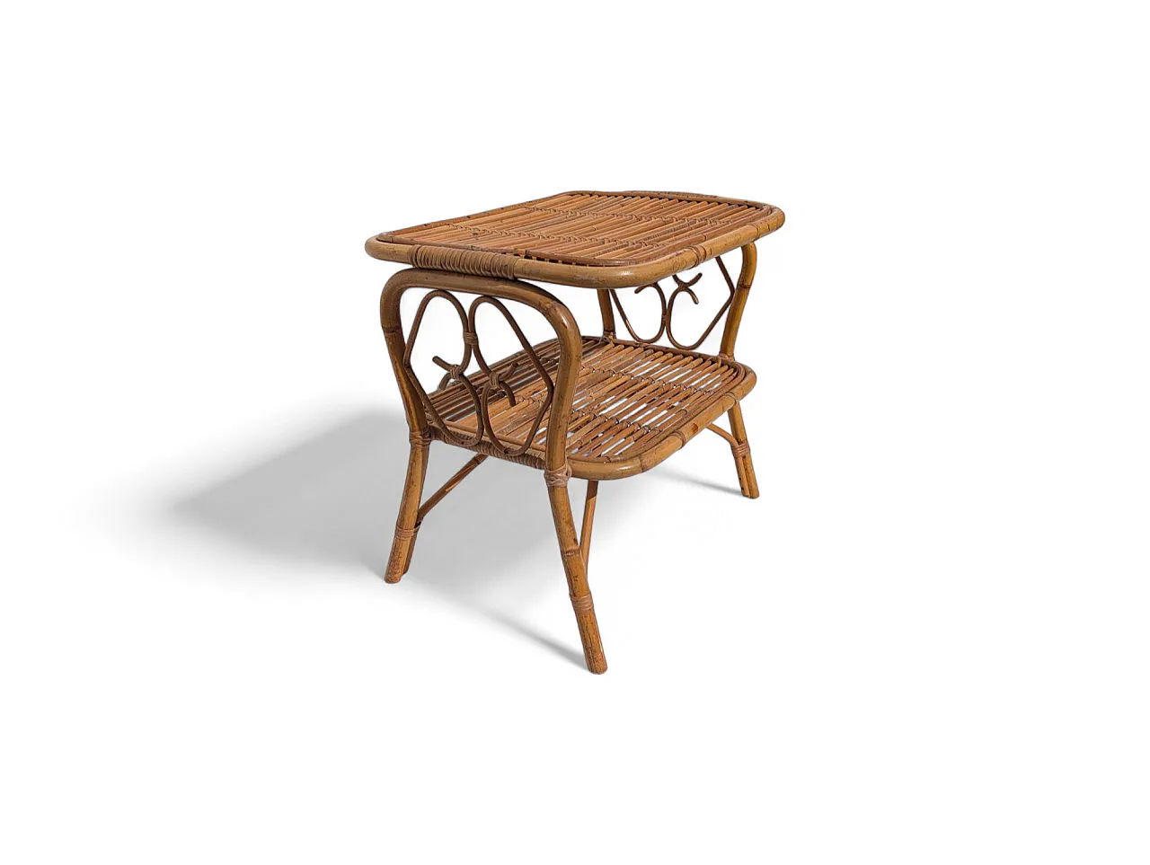 Tavolino in legno di bambù anni 60 2