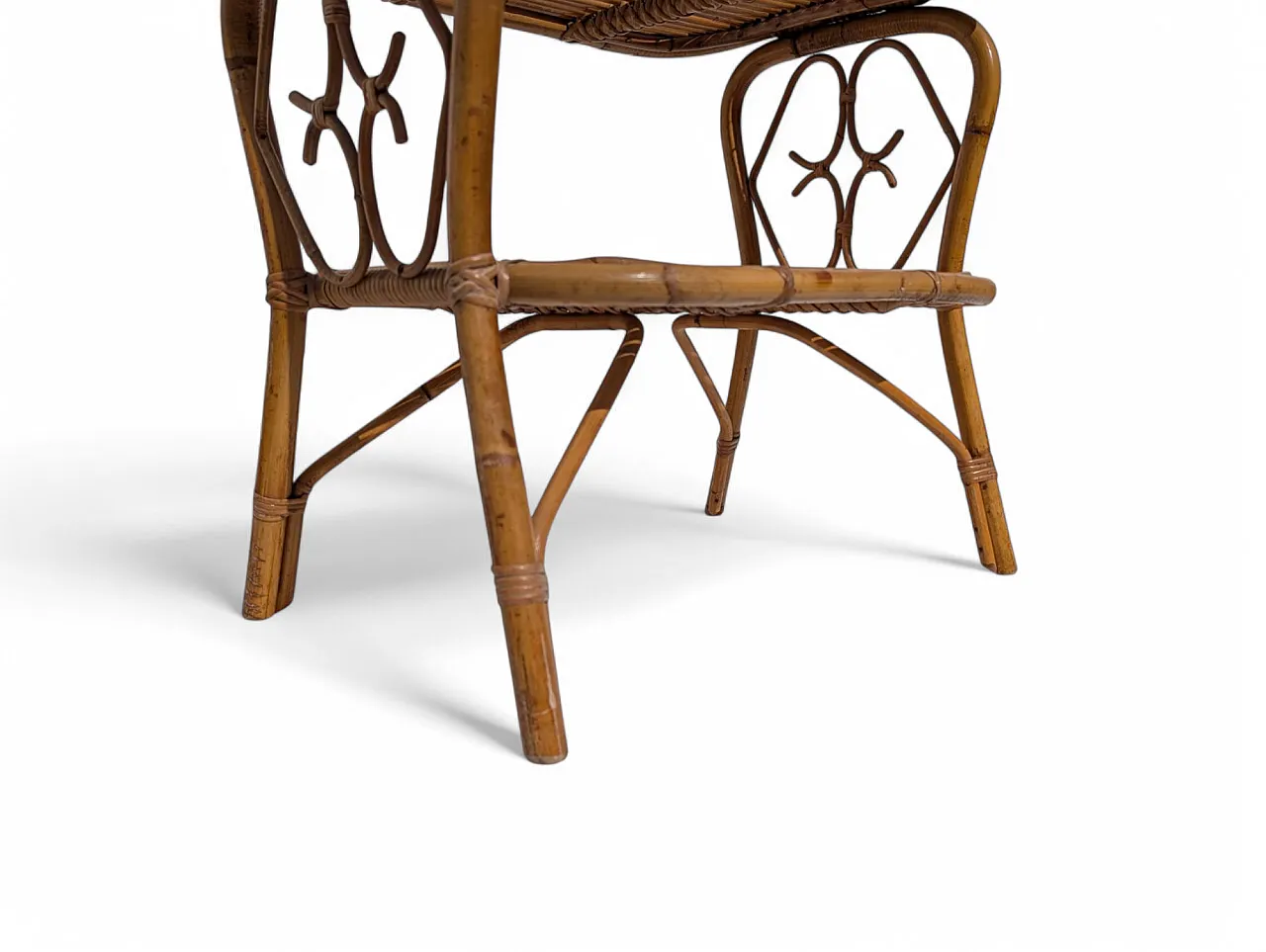 Tavolino in legno di bambù anni 60 6