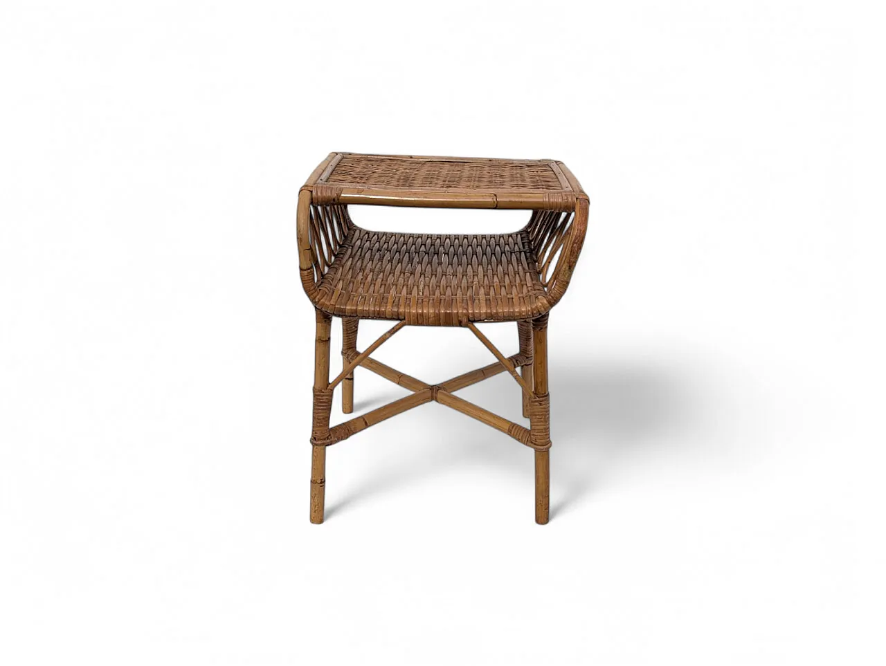 Tavolino in legno di bambù anni 60 1