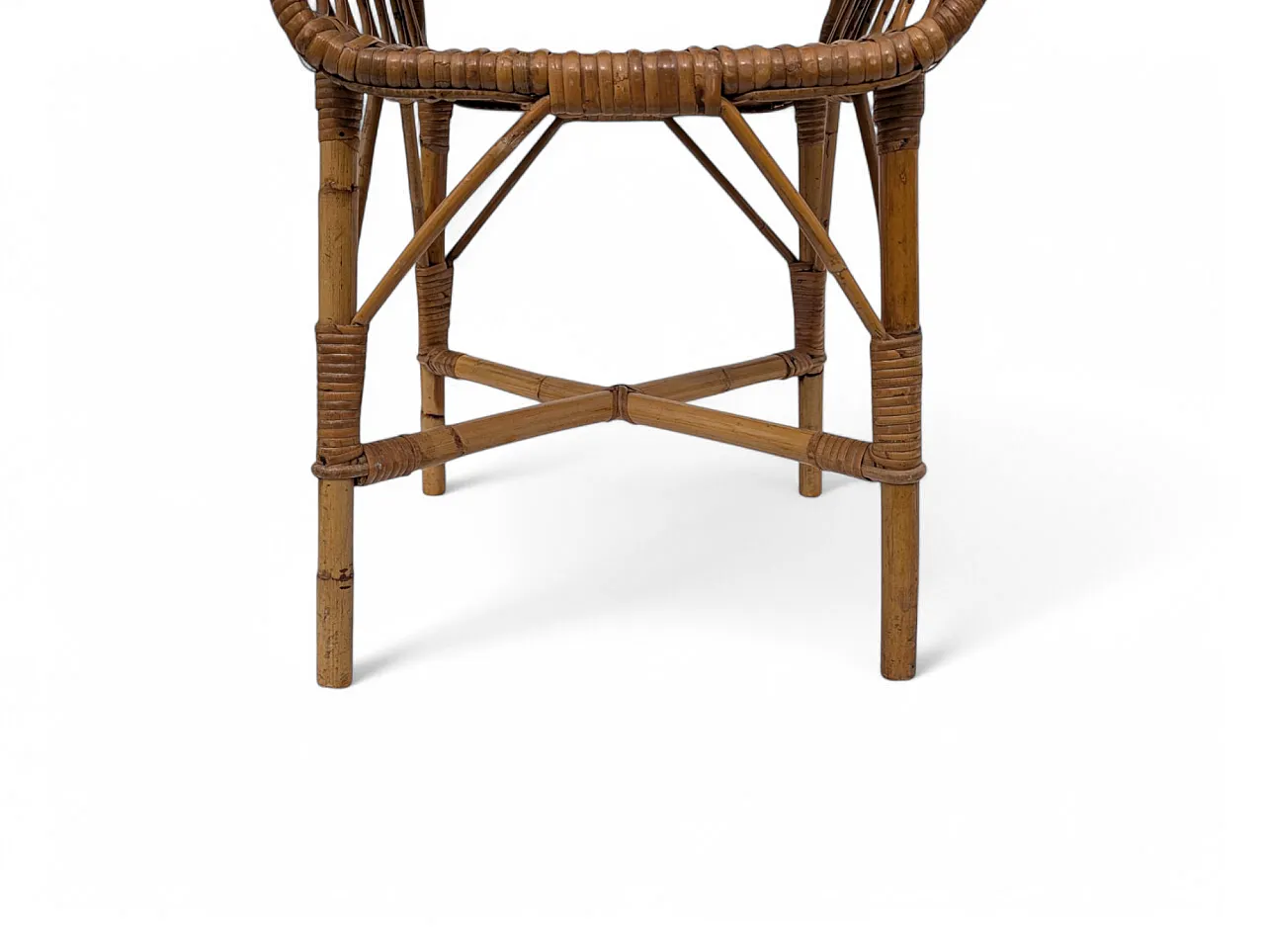 Tavolino in legno di bambù anni 60 5