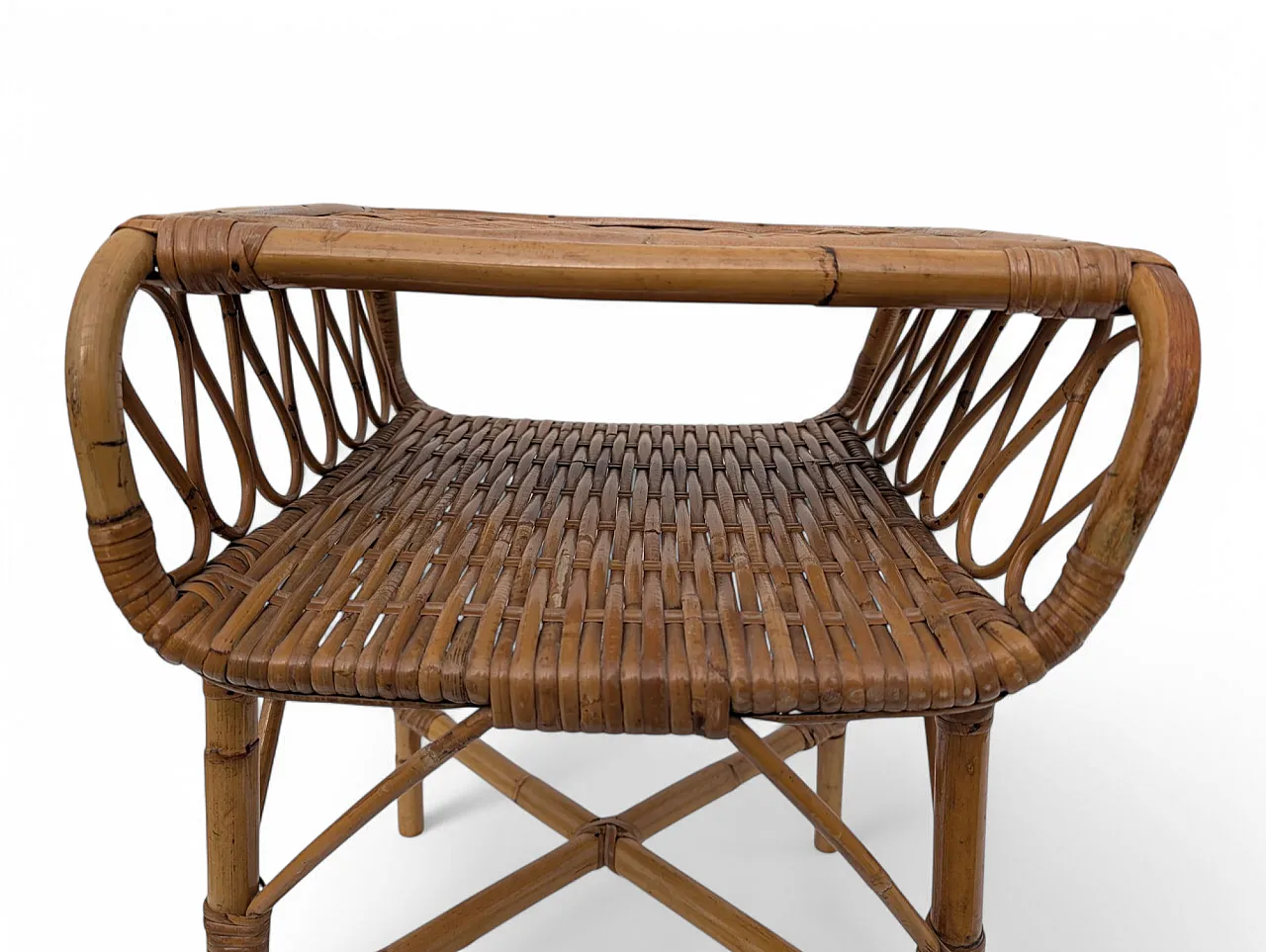 Tavolino in legno di bambù anni 60 6