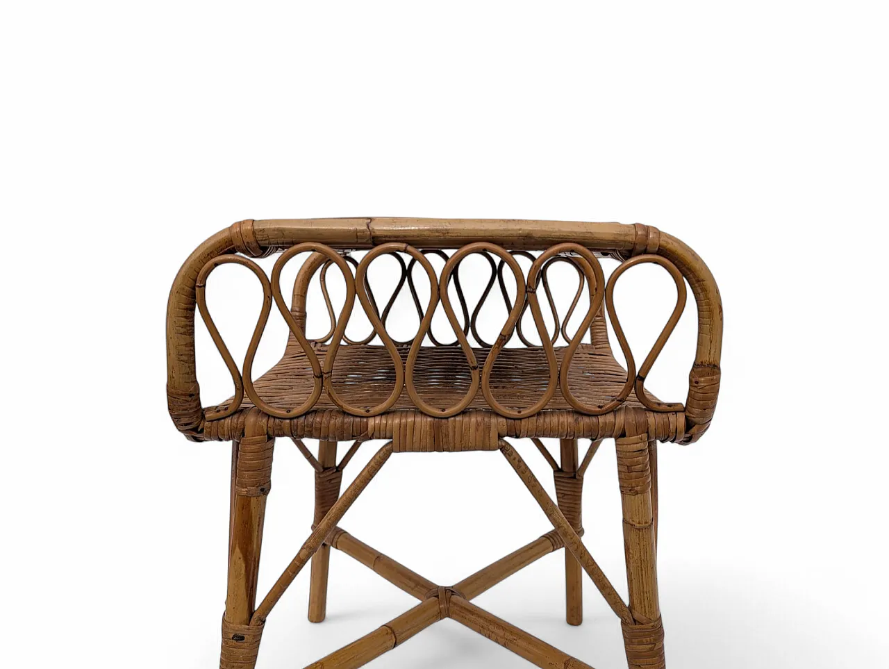 Tavolino in legno di bambù anni 60 7