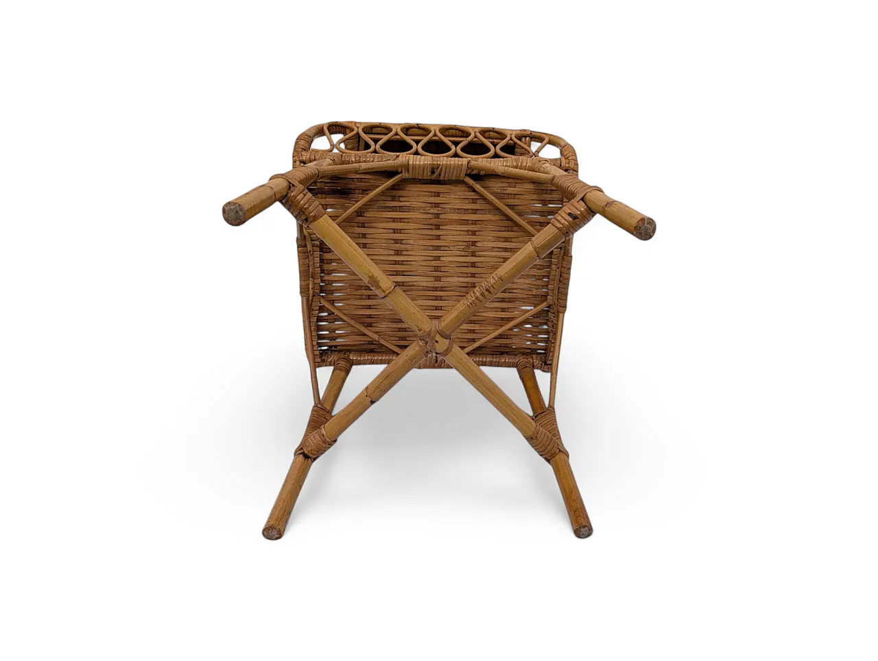 Tavolino in legno di bambù anni 60 8