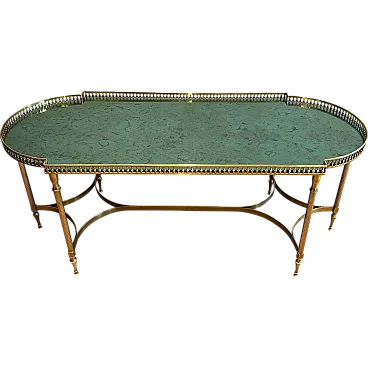 Tavolino in ottone in stile neoclassico, anni '40